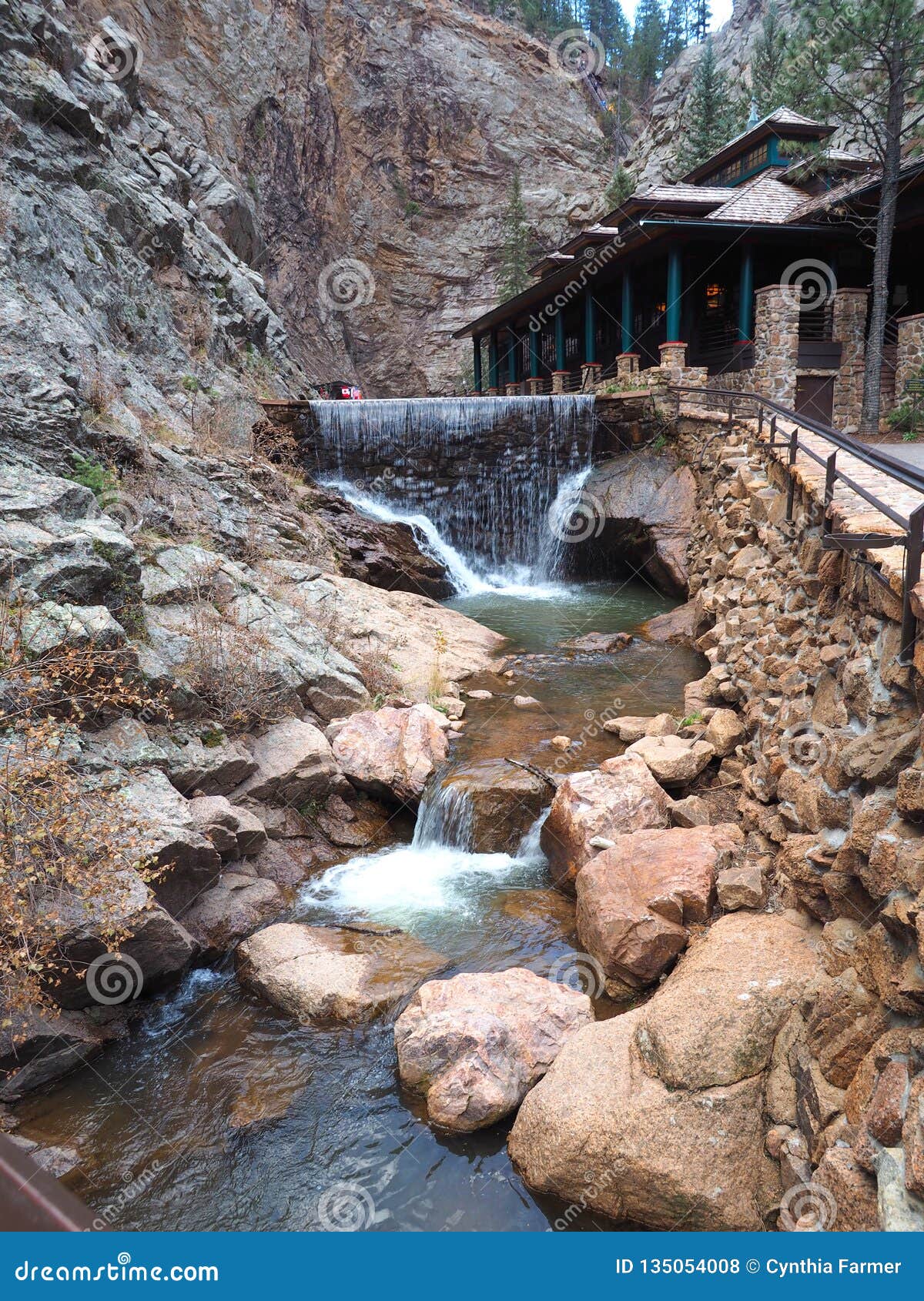 Waterfall by Seven Falls in Colorado Springs Stock Photo Image of