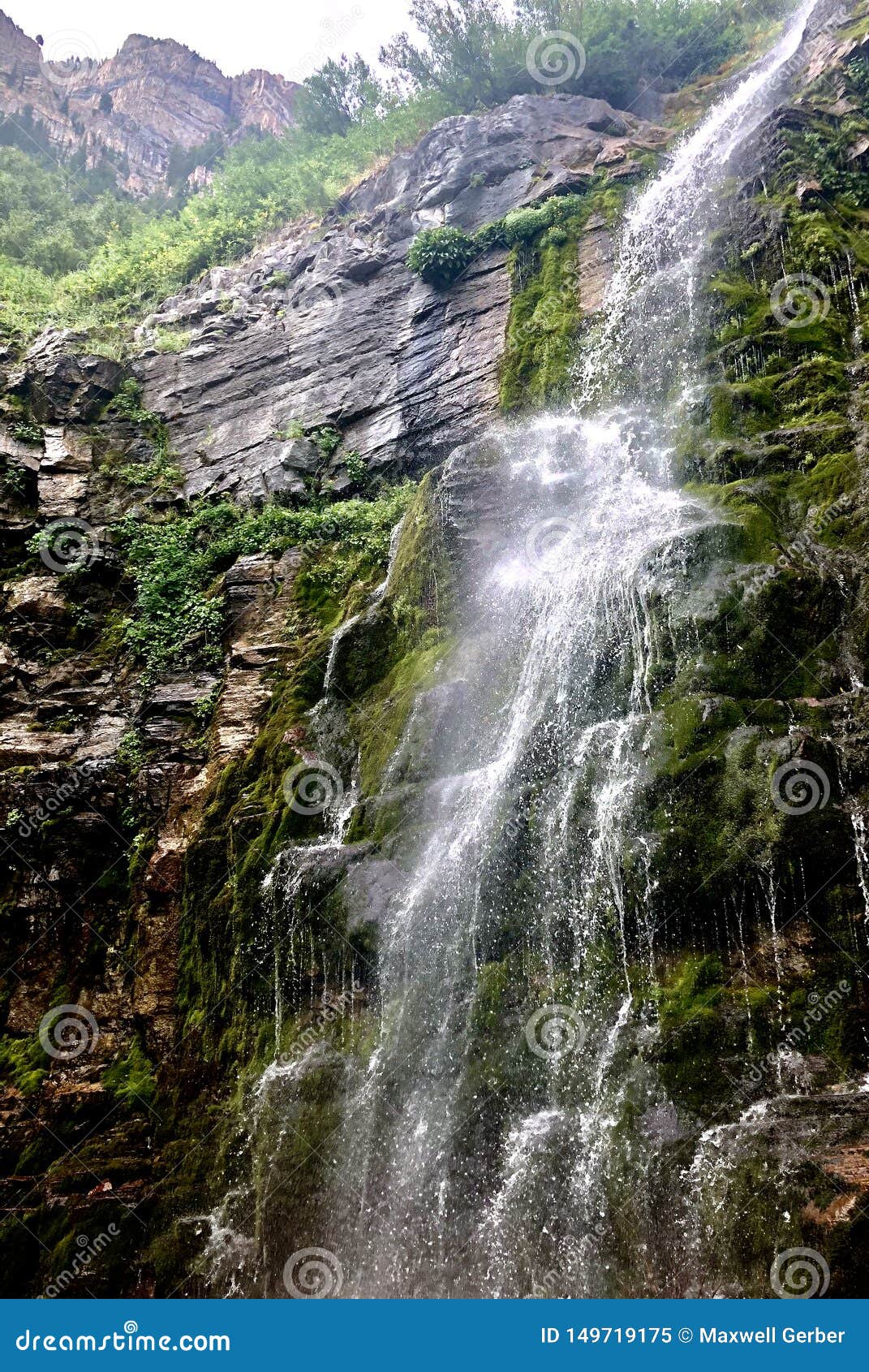 Waterfall splash stock image. Image of side, enchanting 149719175