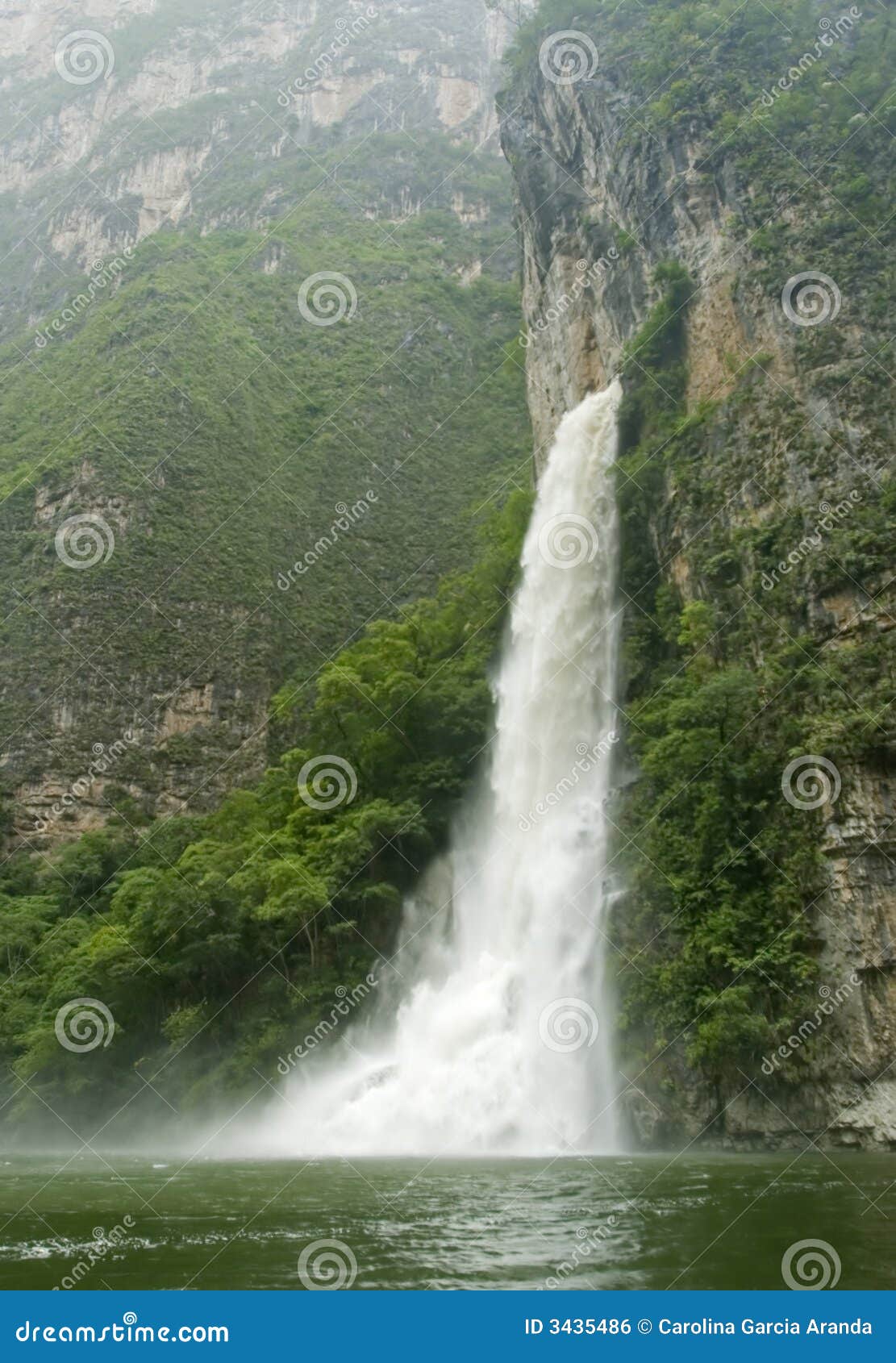 waterfall in sumidero canyon