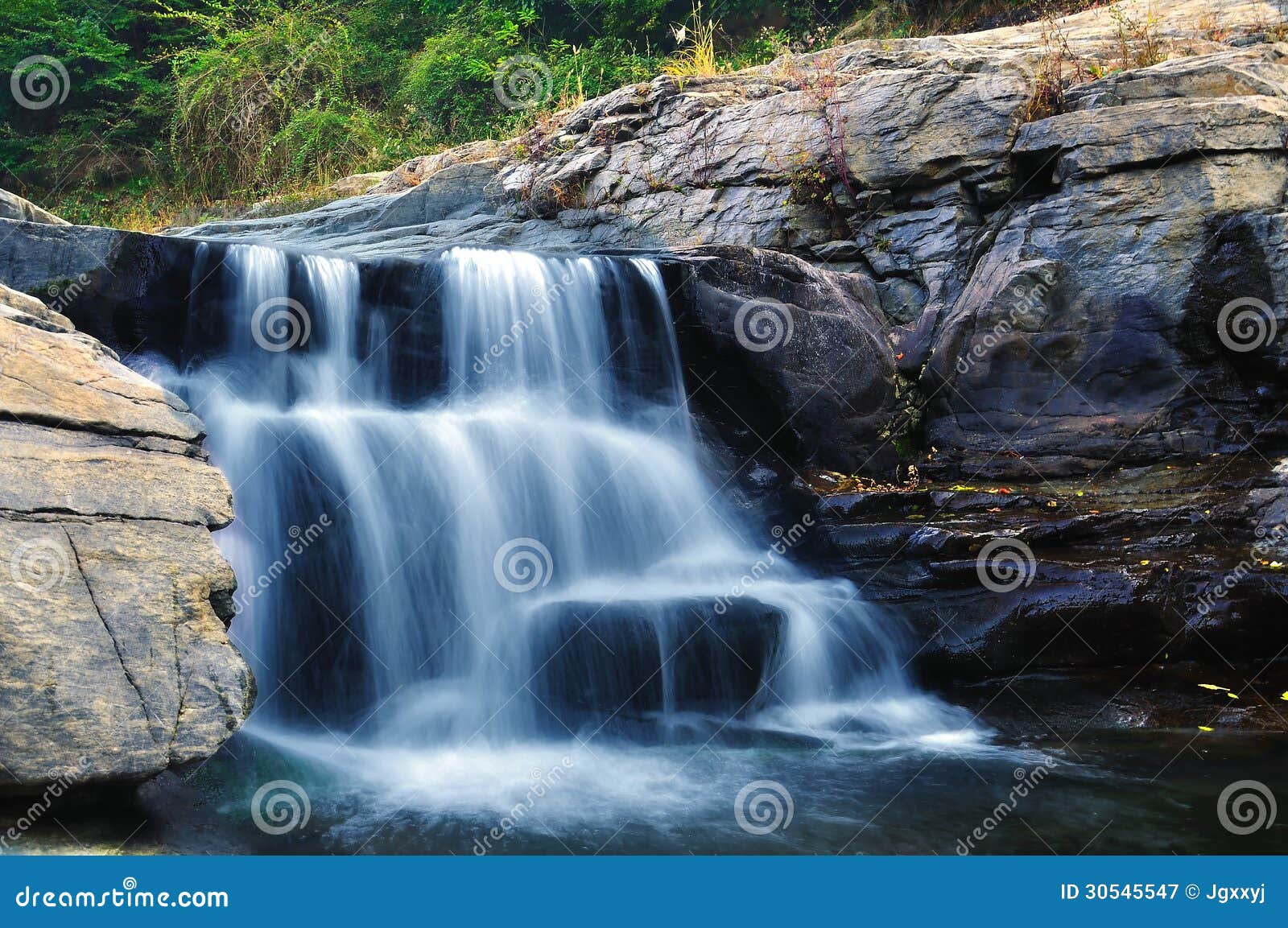 Waterfall stock image. Image of background, disasters ...