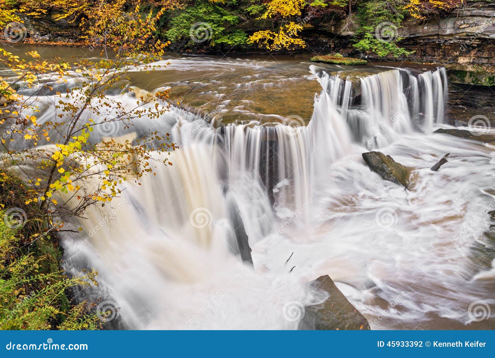 Waterfall on Tinkers Creek stock photo Image of autumn 
