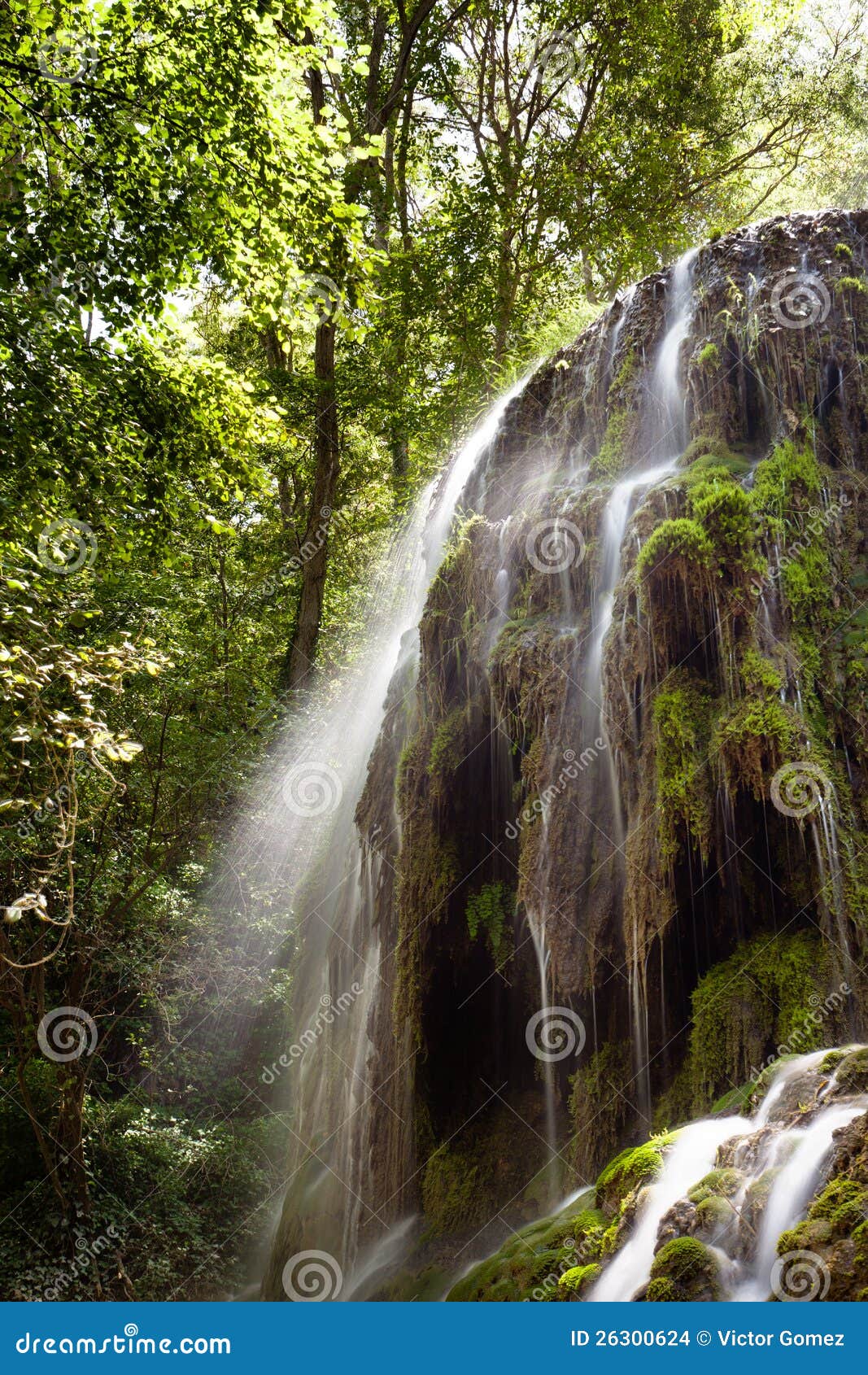 Waterfall Trinidad in Monasterio De Piedra Stock Photo Image of water, wall 26300624