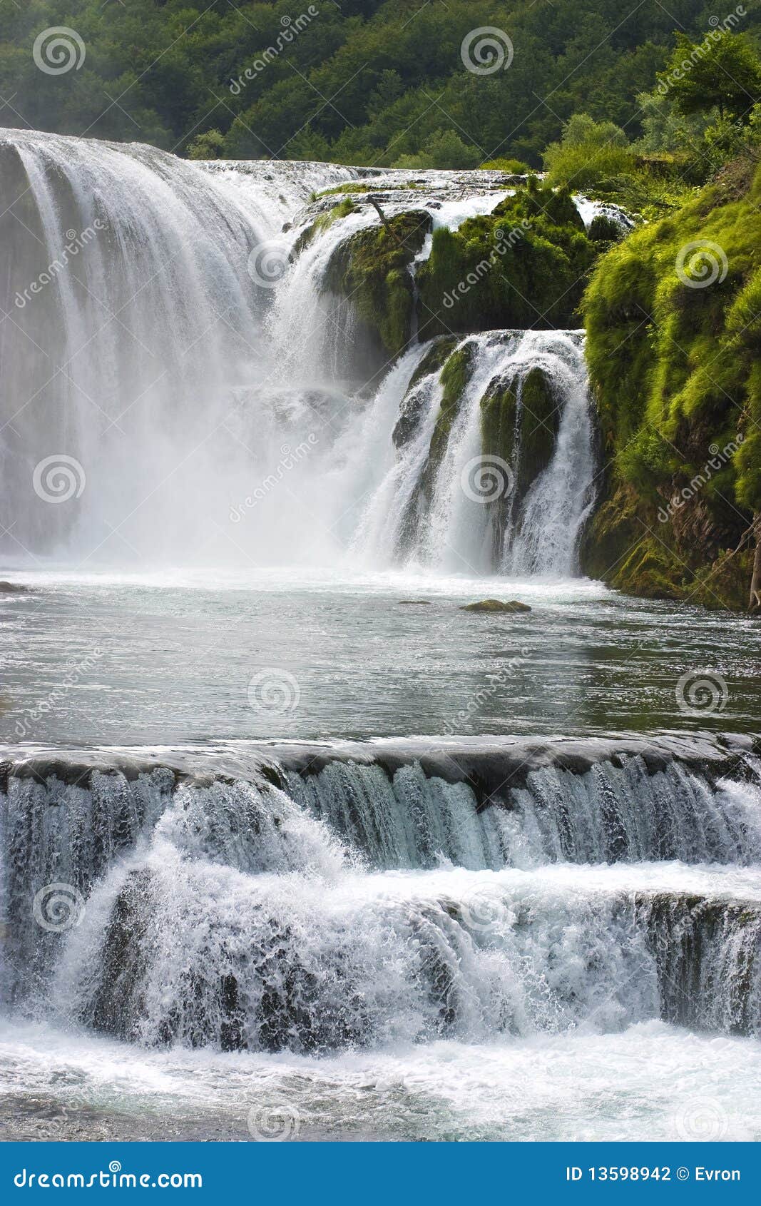 waterfall on una river