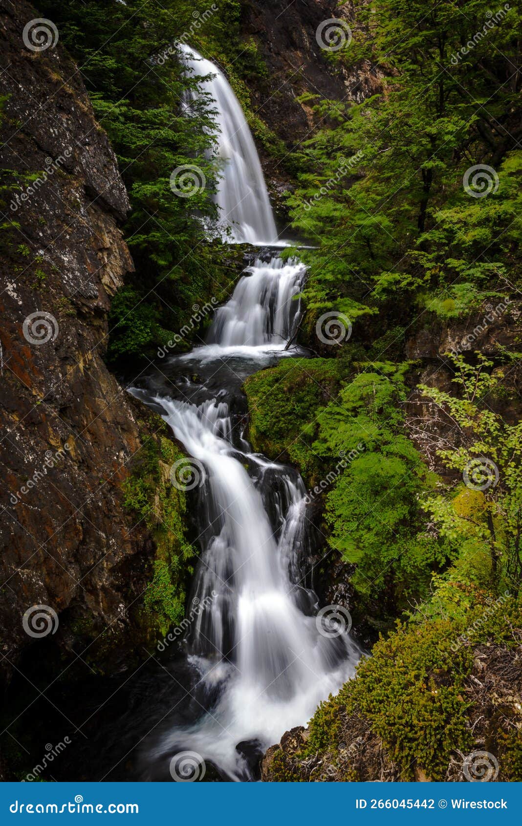 a waterfall in ushuaia