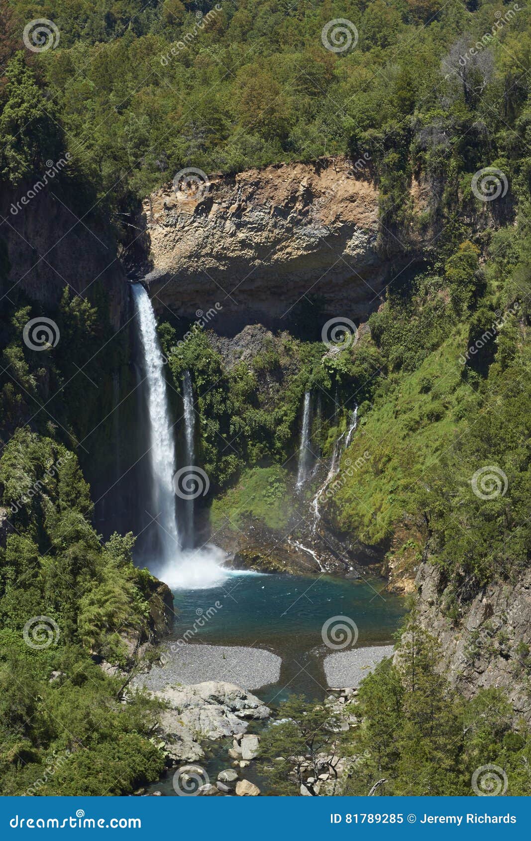 waterfall velo de la novia - maule, chile