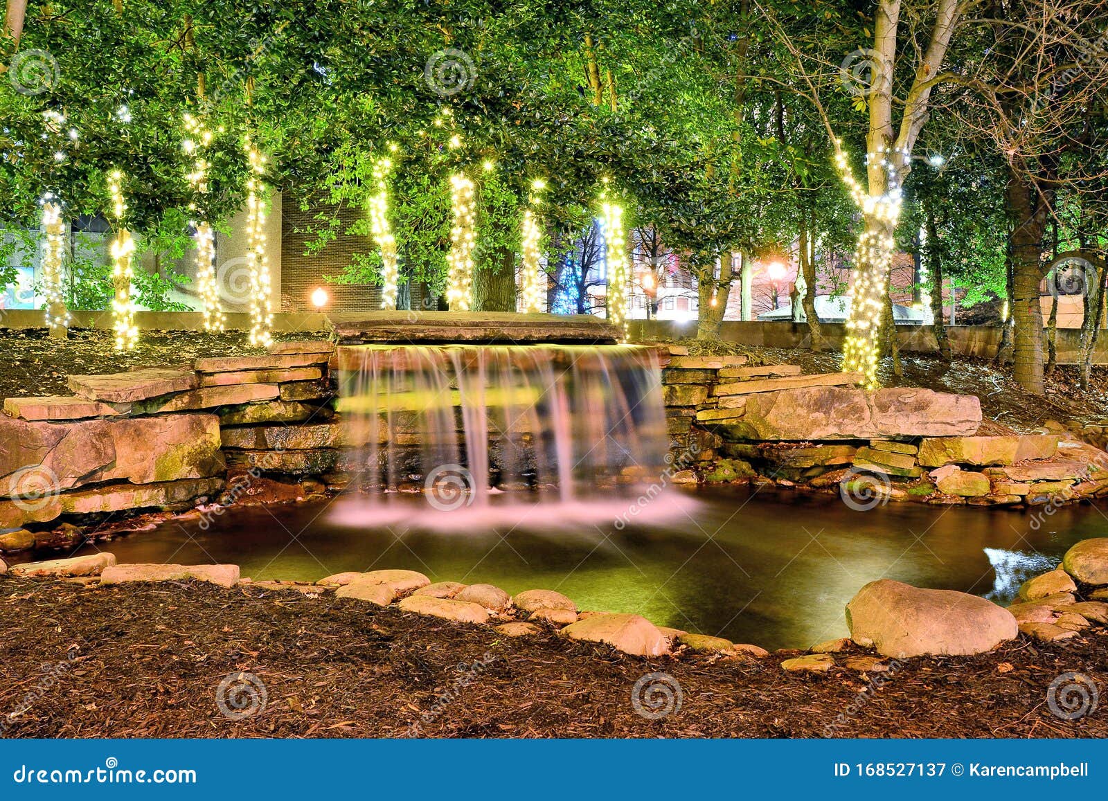 Market Square Night, Downtown Knoxville, TN Stock Image - Image of