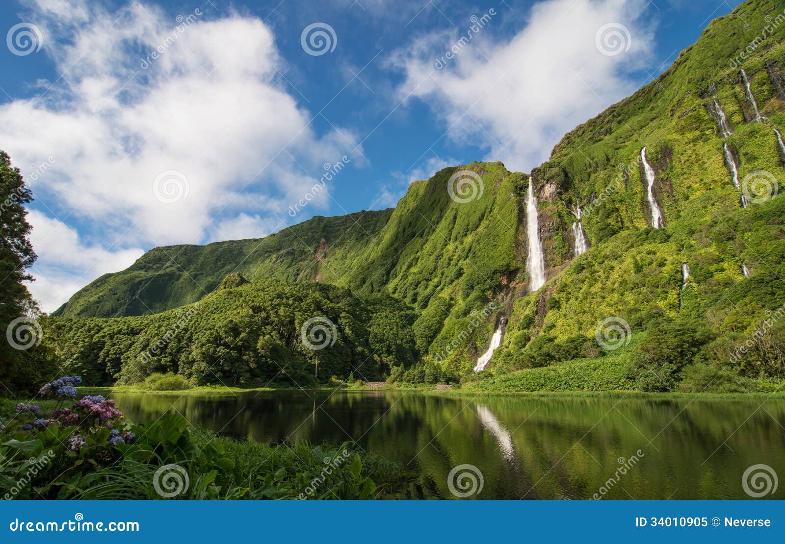 waterfalls on azores