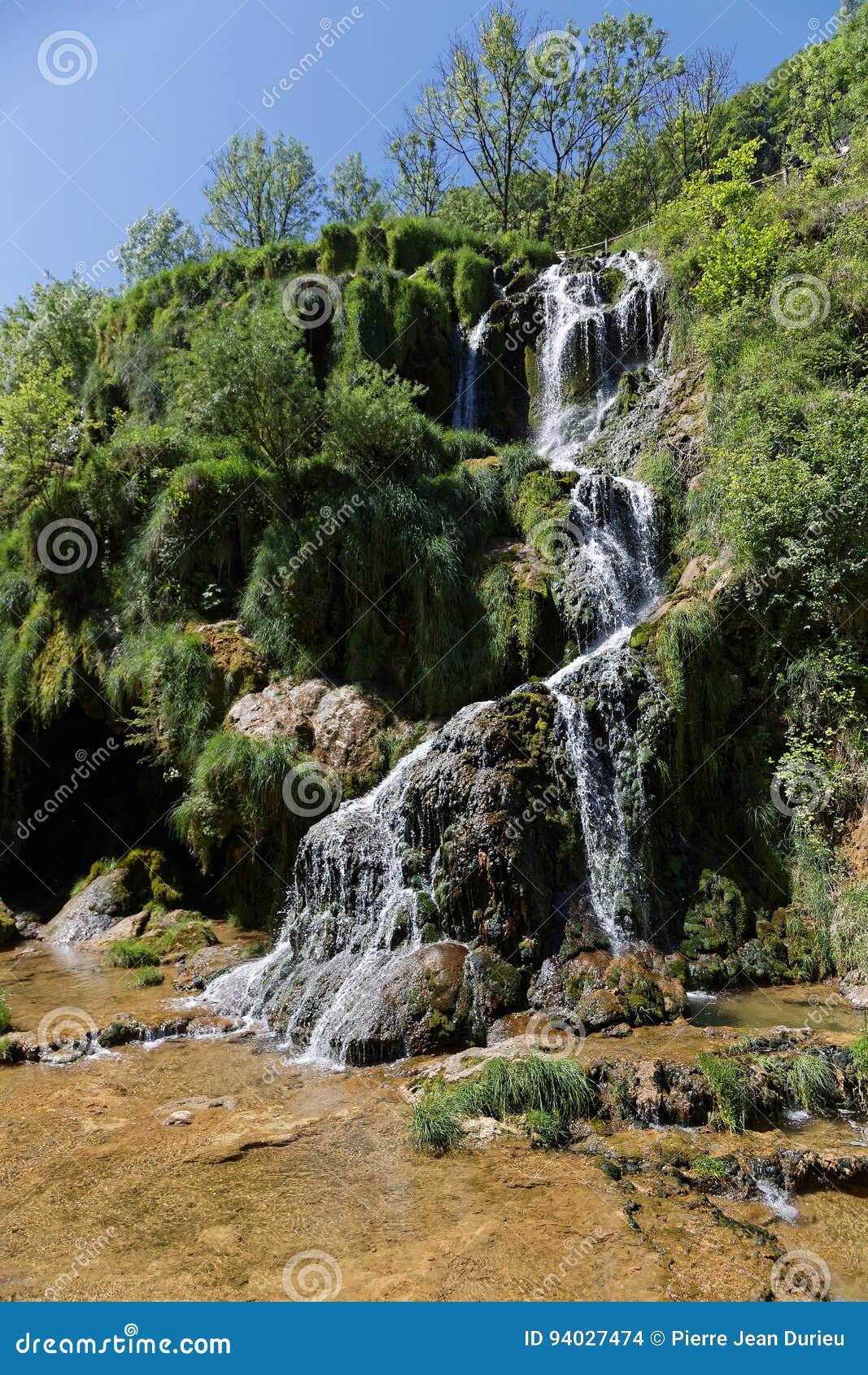 Waterfalls in Baume-Les-Messieurs. Waterfalls in the Baume-Les-Messieurs valley