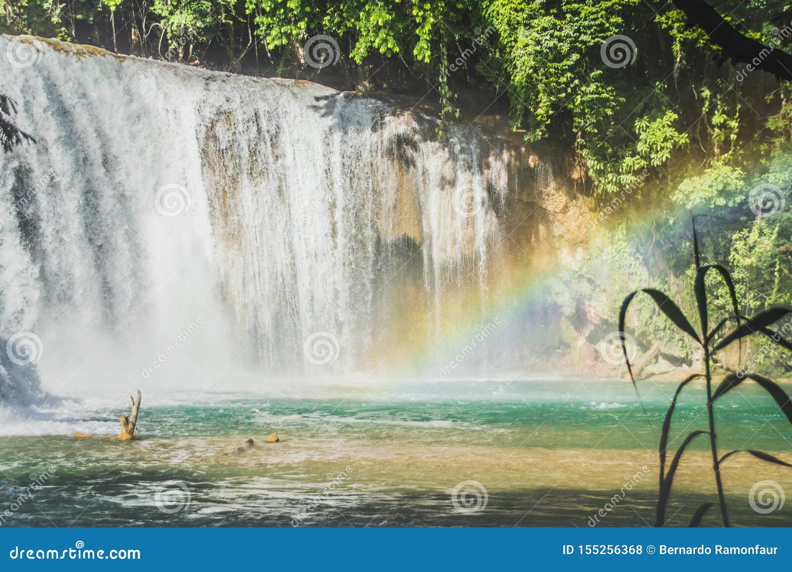 waterfalls of cascadas de agua azul chiapas mexico