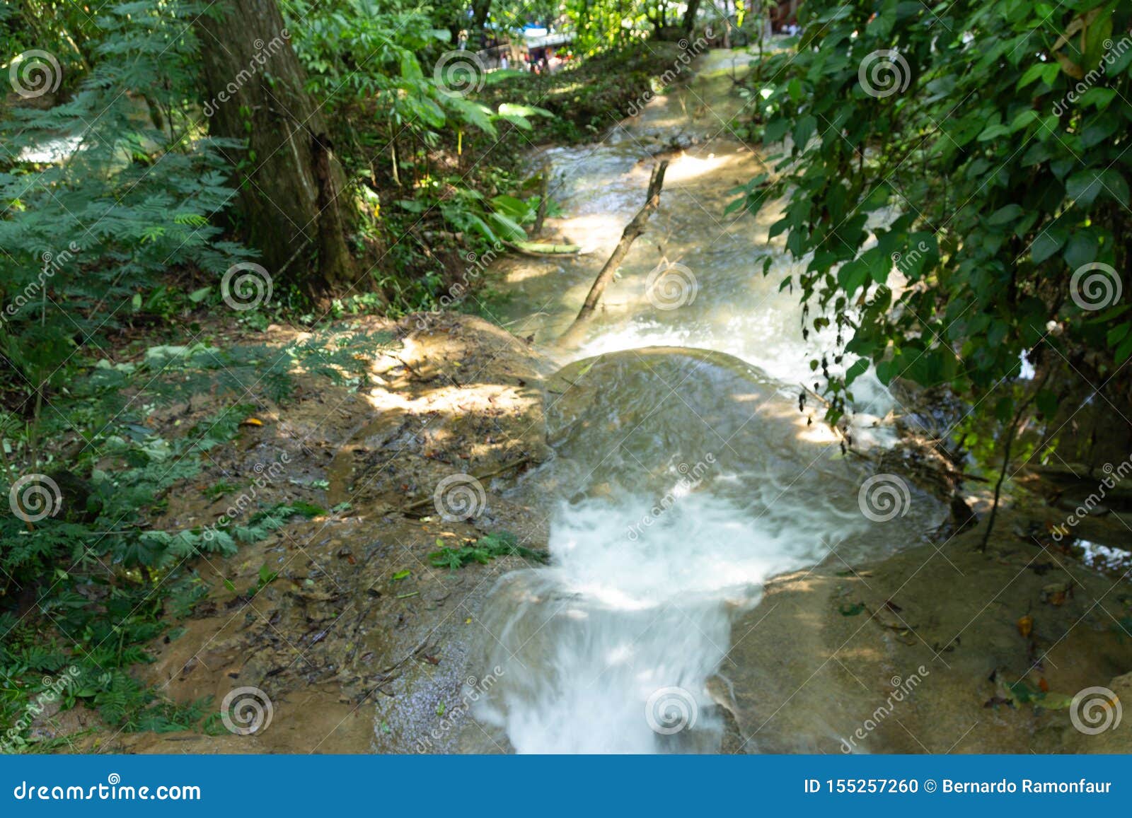 waterfalls of cascadas de agua azul chiapas mexico