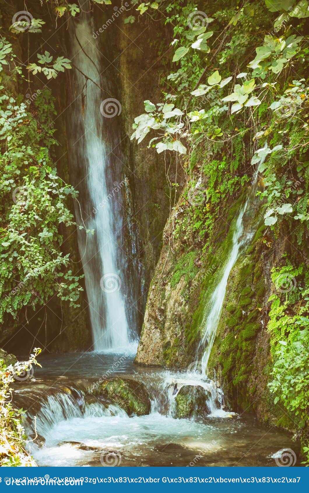 waterfalls at harbiye daphne, hatay, turkey