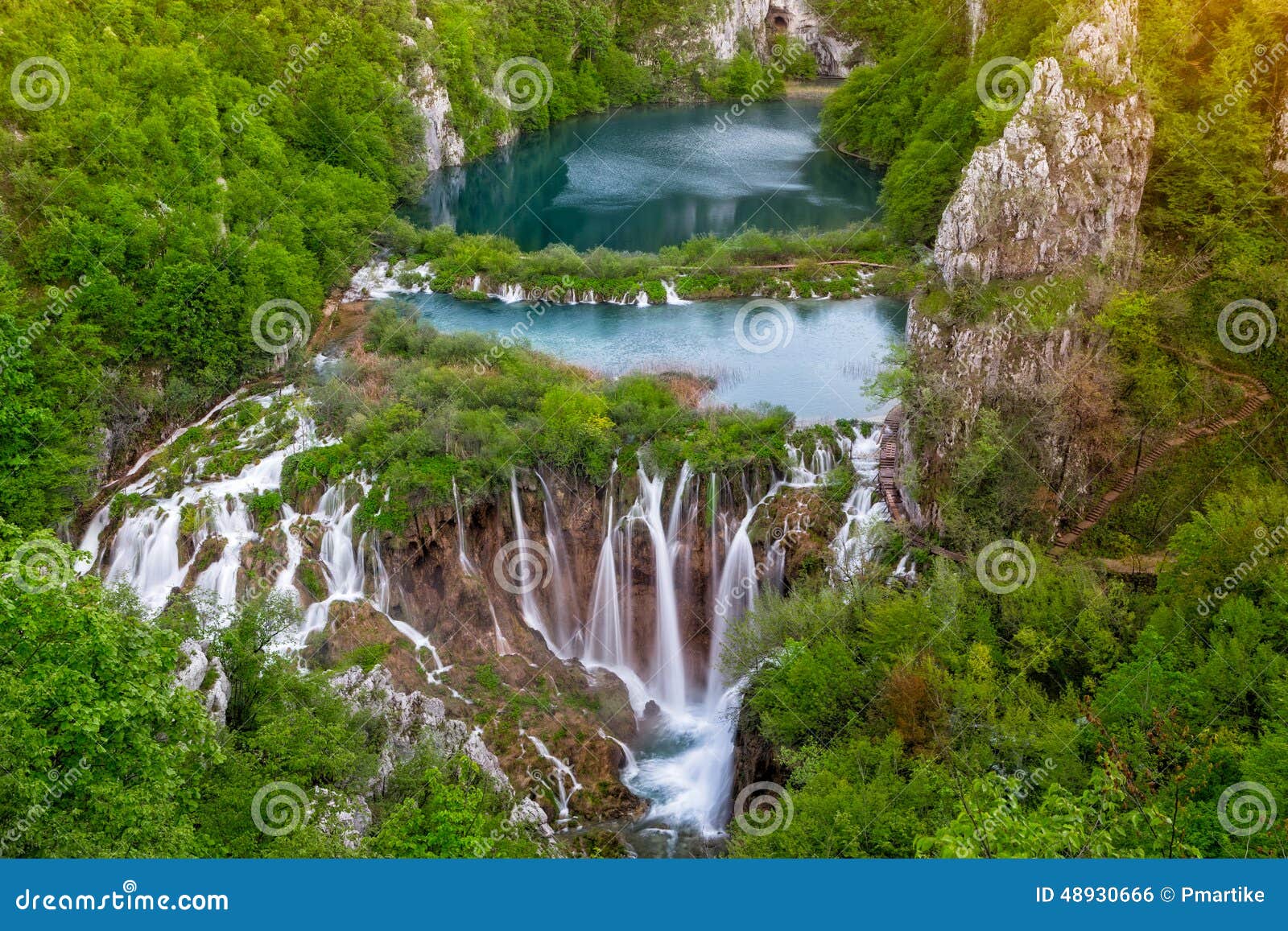 waterfalls in the plitvice national park, croatia