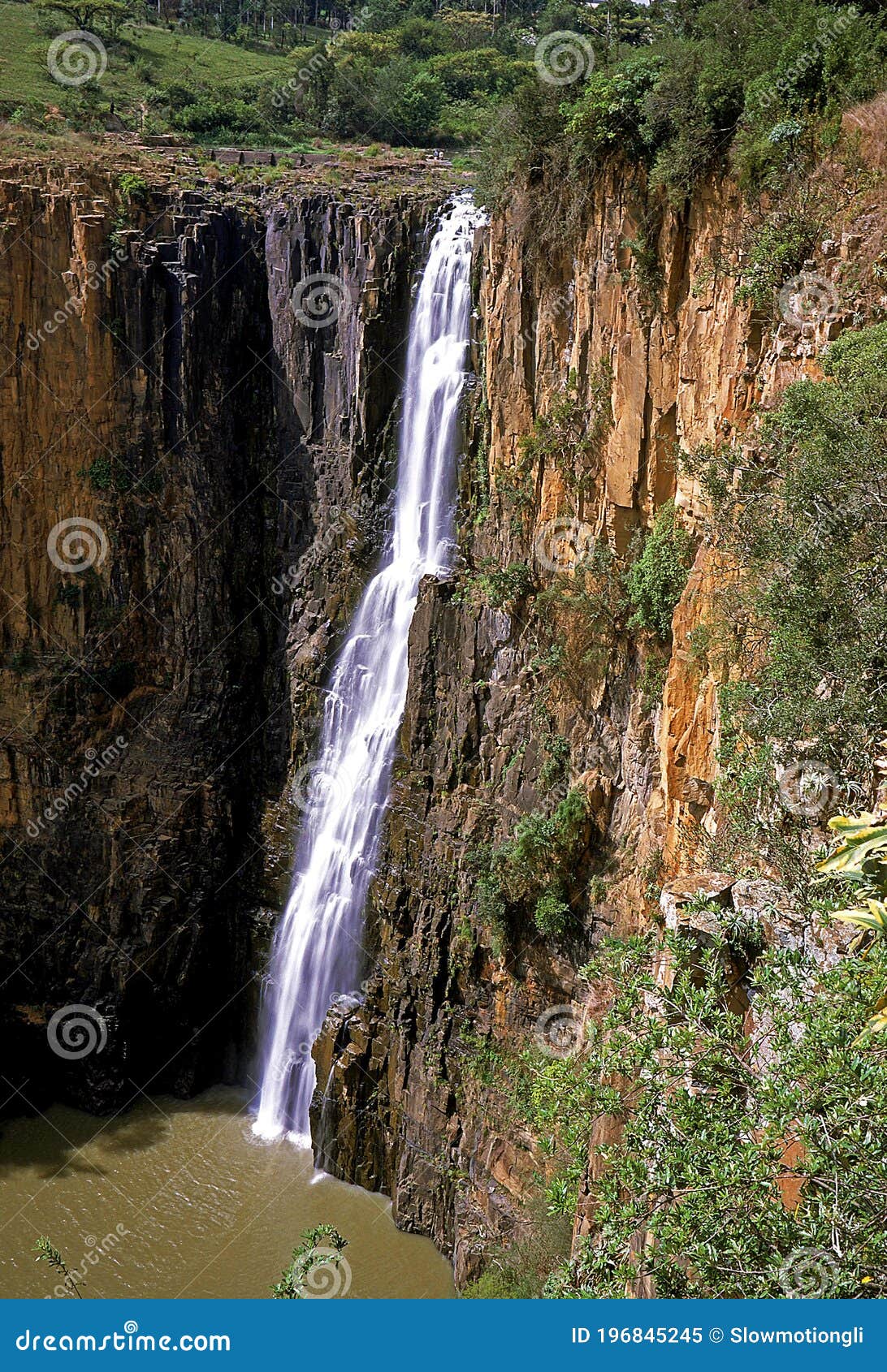Waterfalls in South Africa stock image. Image of nature 196845245