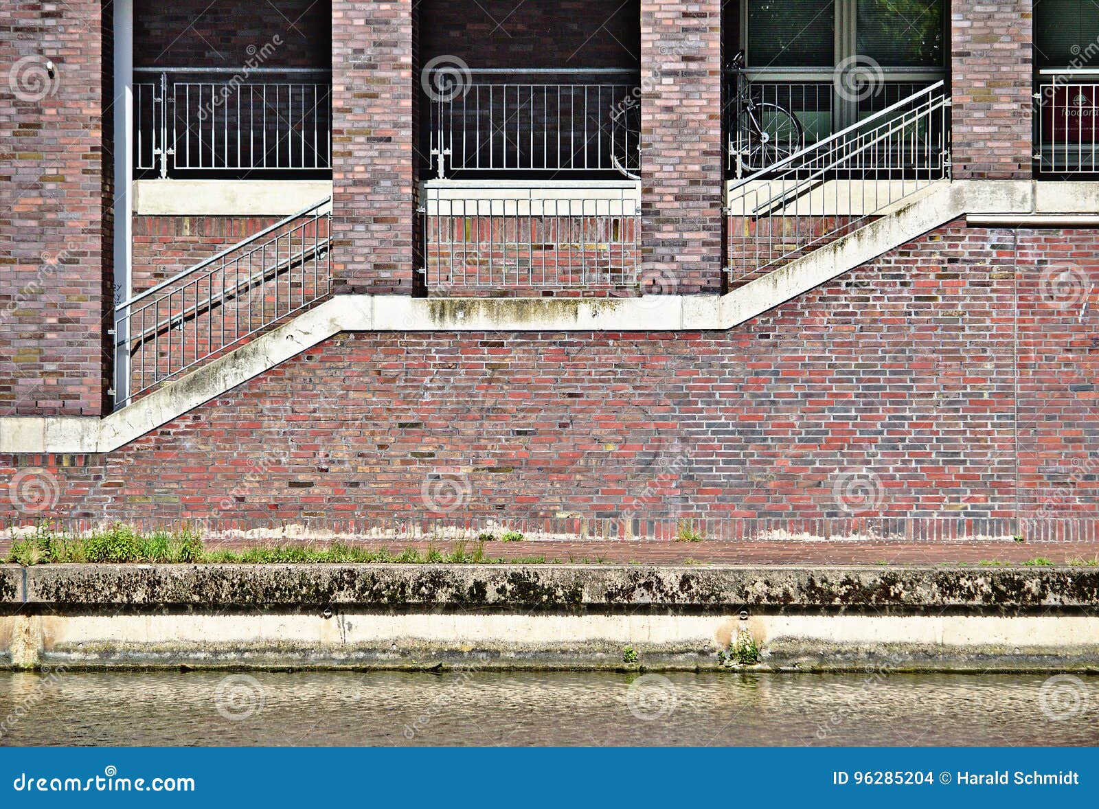 Stairs On A Brick Wall RoyaltyFree Stock Photography CartoonDealer