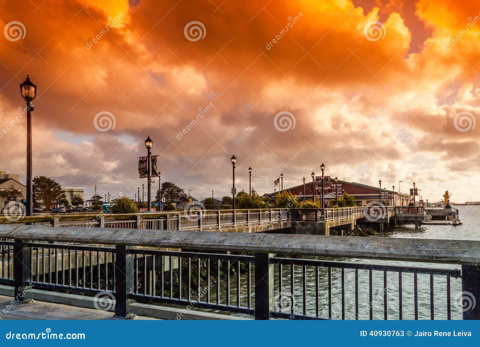 Waterfront of Eureka stock image. Image of clouds, destination 40930763