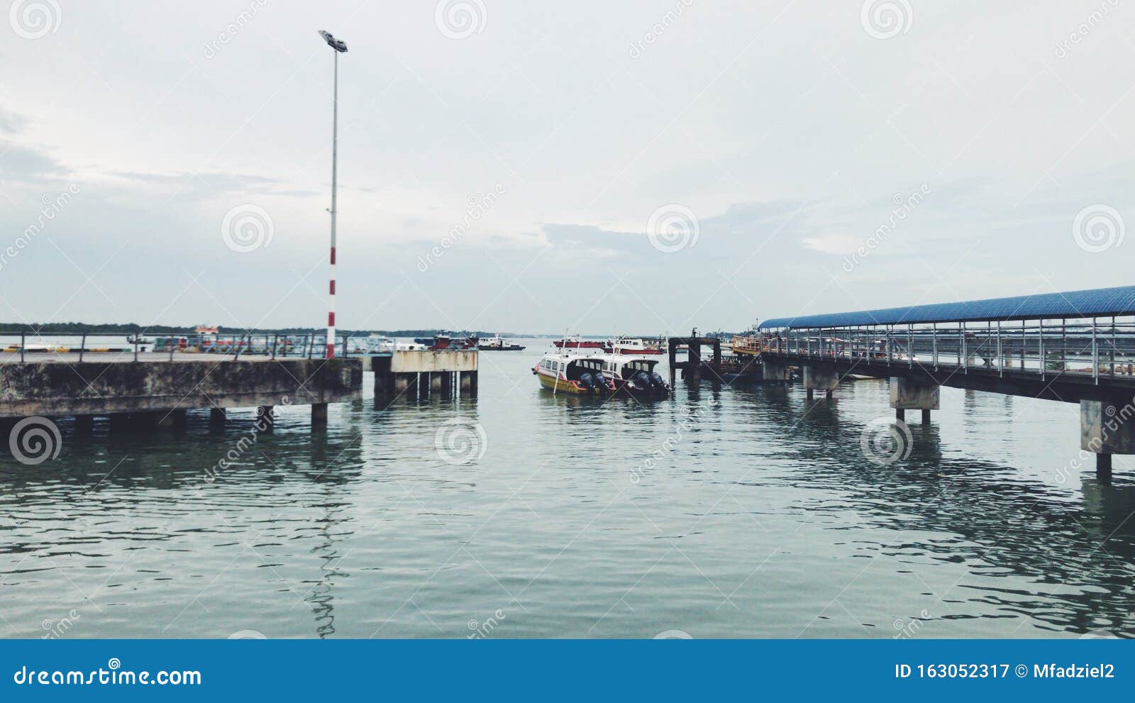 Waterfront Jetty stock image. Image of malaysia, dark 163052317