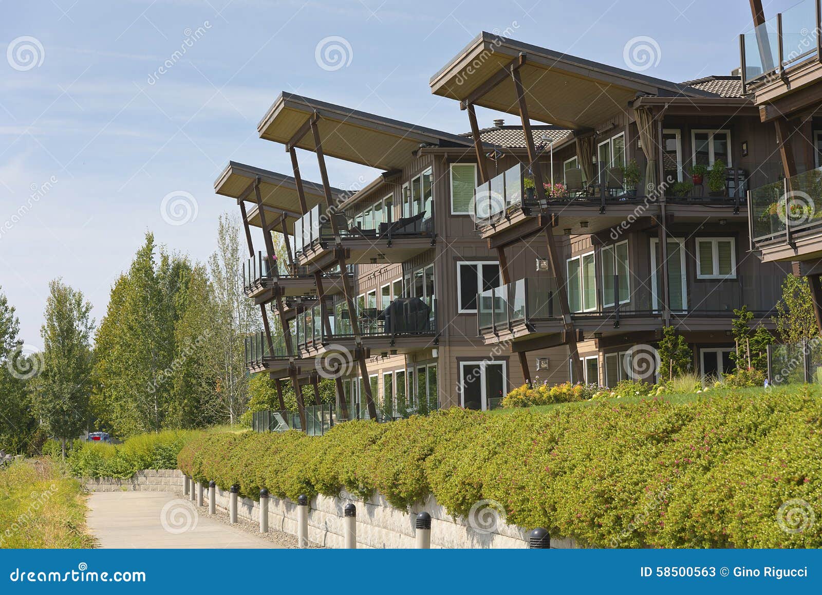 Waterfront Residential Condominiums Vancouver WA. Stock Image Image