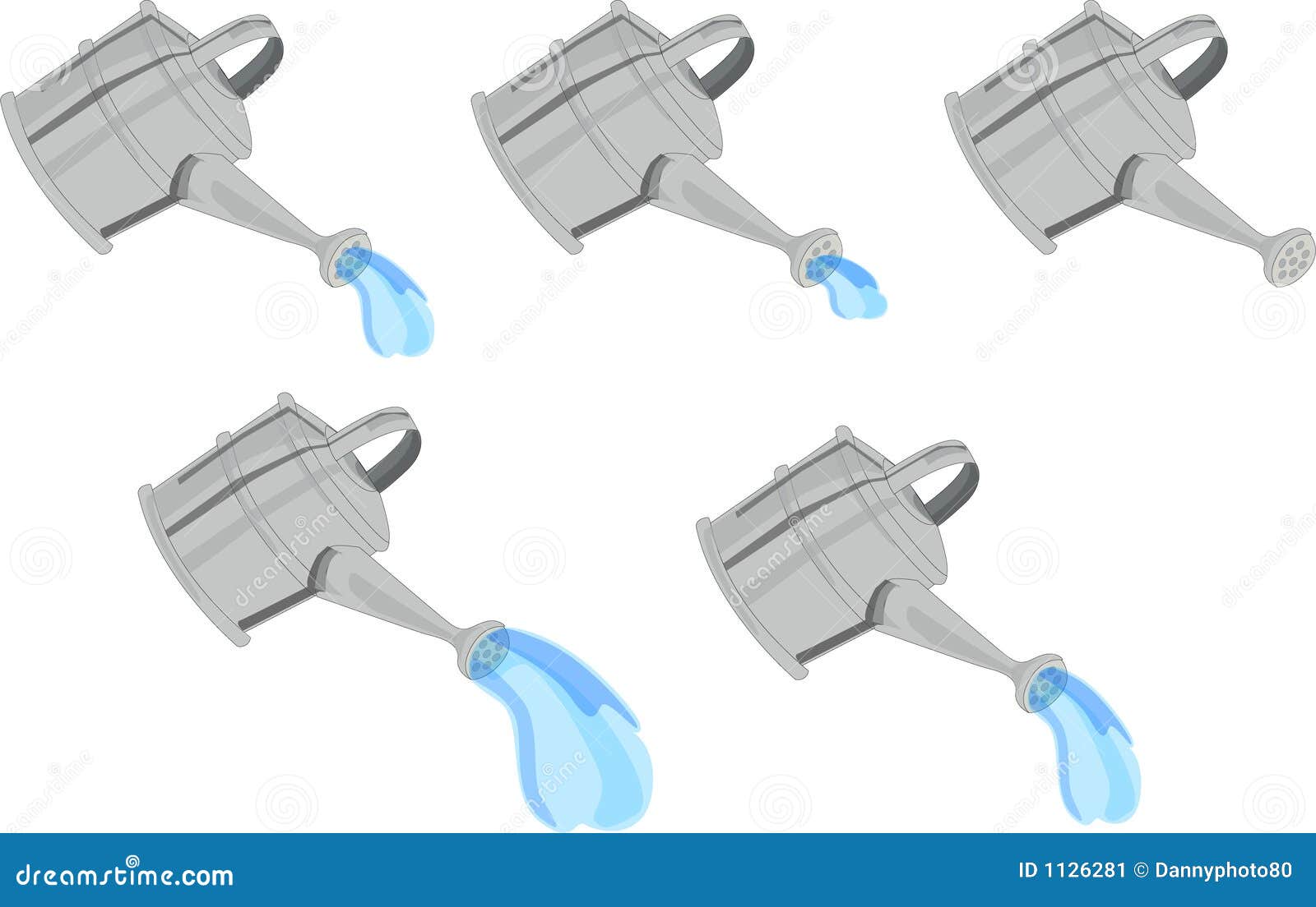 Watering Can Animation Series Stock Illustration Illustration of cans