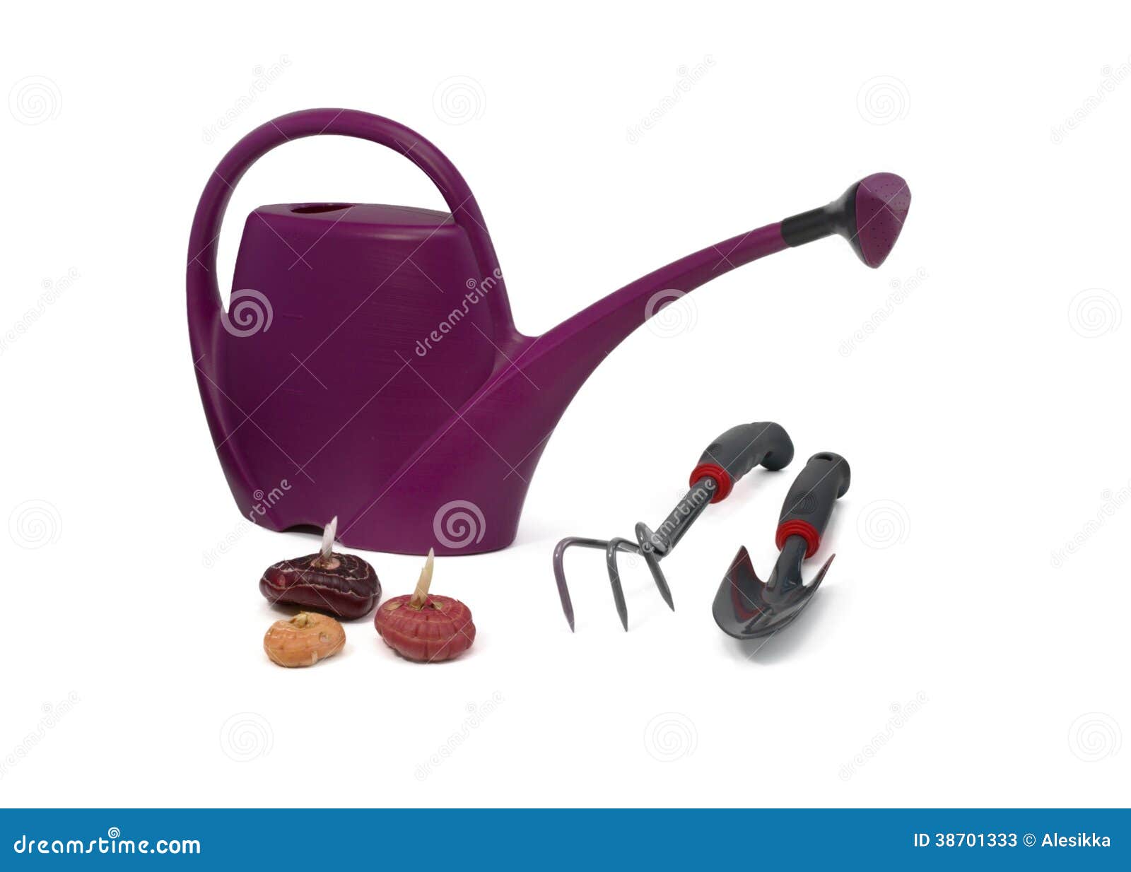 Watering Can And Garden Tools Stock Image Image of care, backgrounds