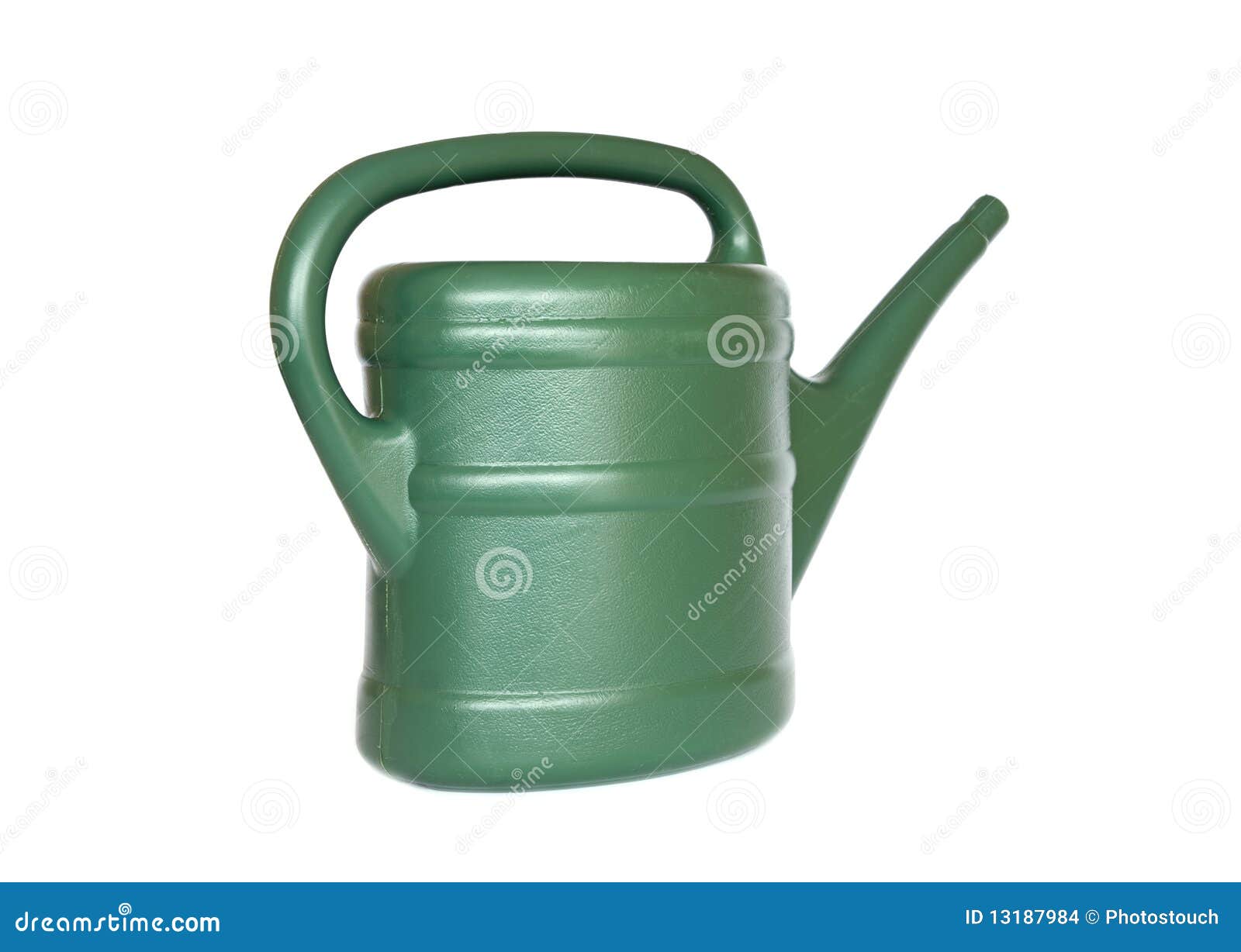 Watering can on white stock photo. Image of plastic, indoors 13187984