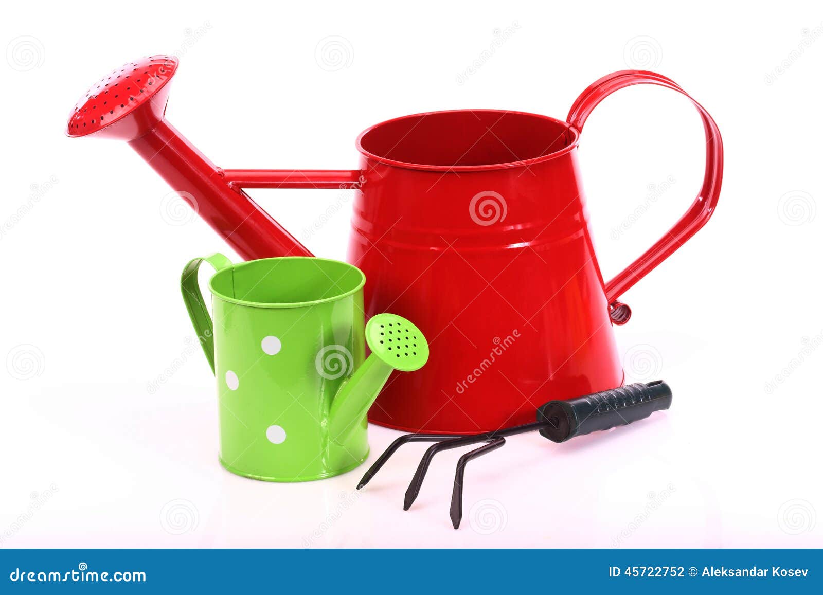 Watering cans stock photo. Image of metal, background - 45722752
