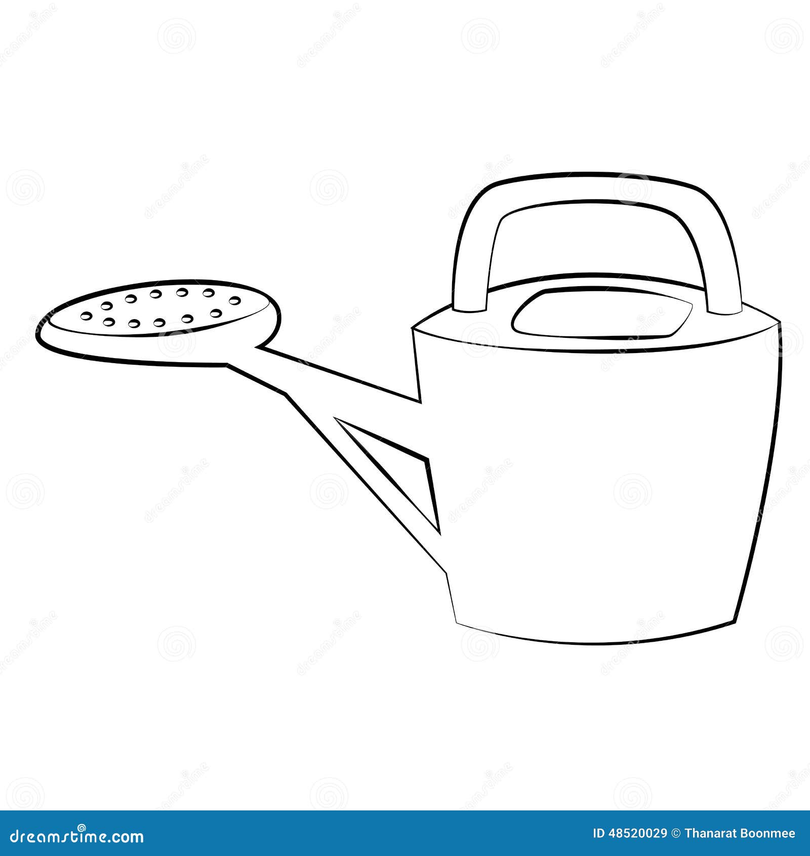 Watering Tool stock vector. Illustration of flower, isolated 48520029