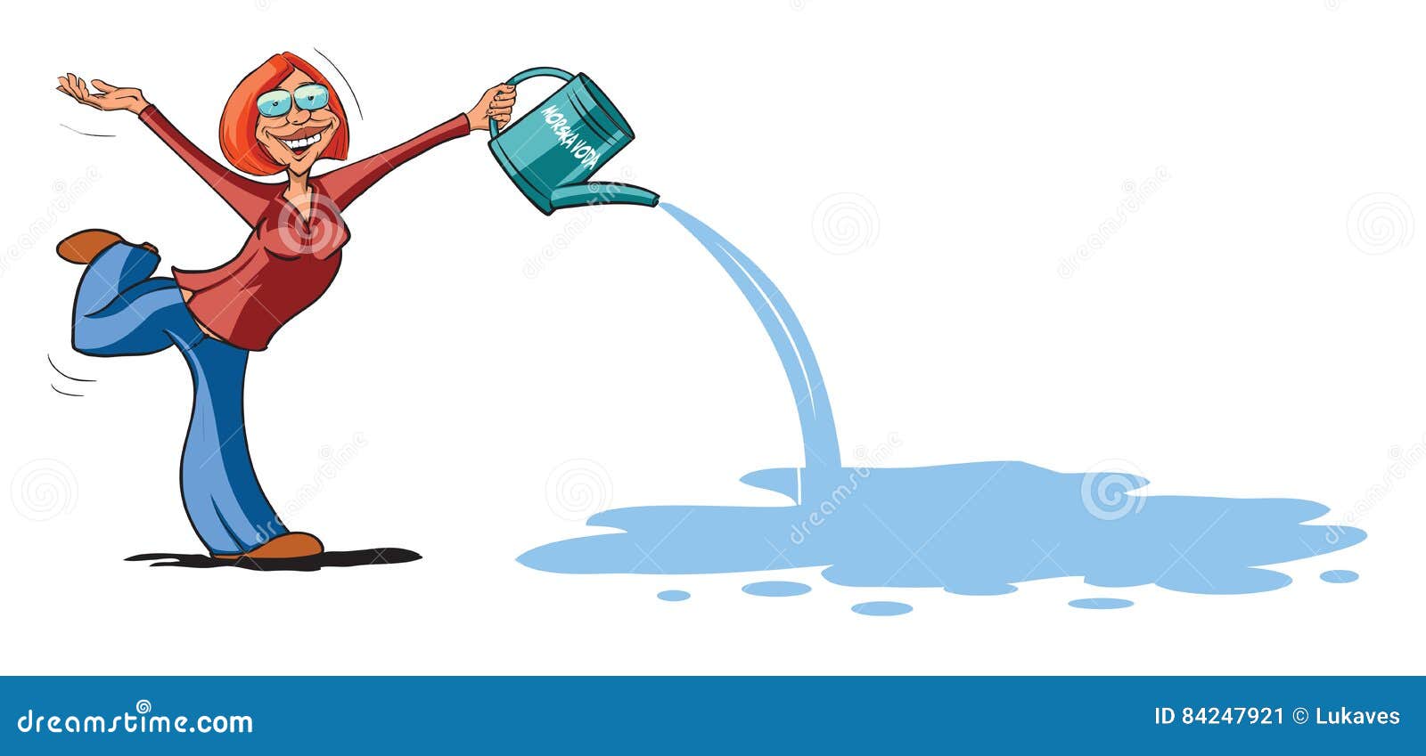 Watering stock vector. Illustration of cartoon, white - 84247921