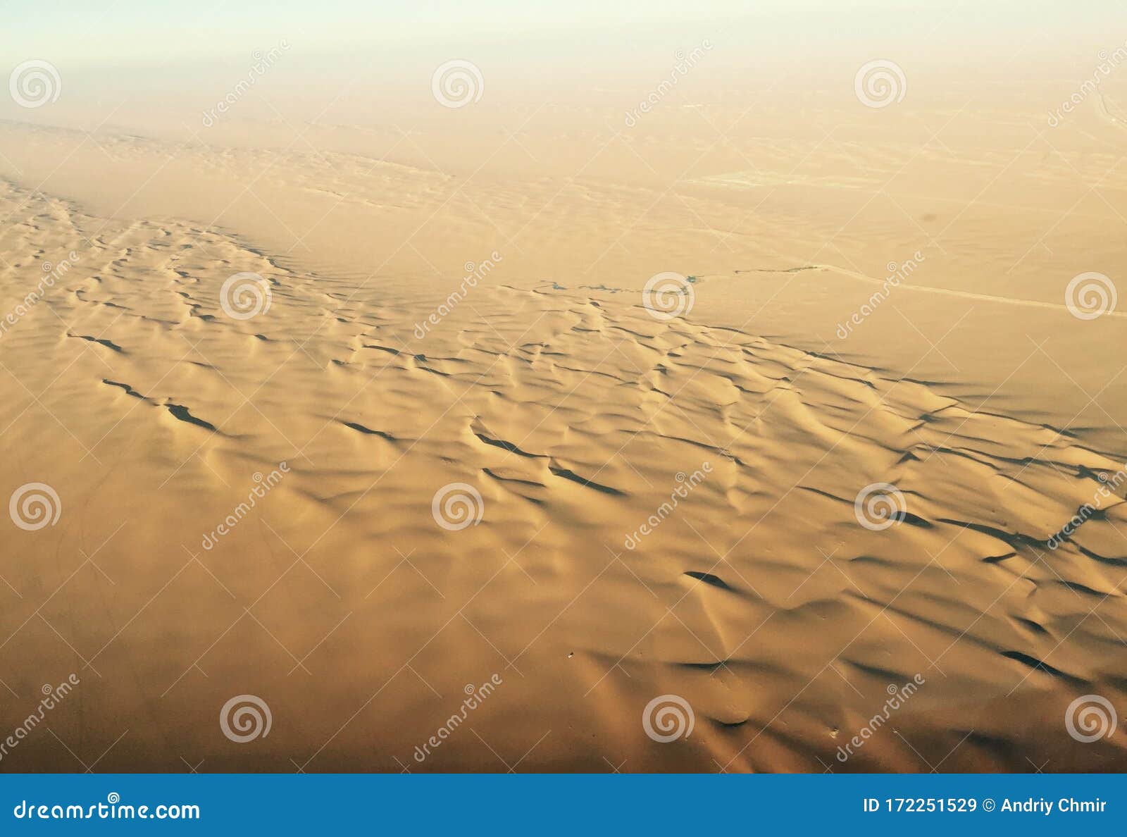 waterless desert. the yellow sands of a waterless desert after a hurricane like the bottom of a large ocean.