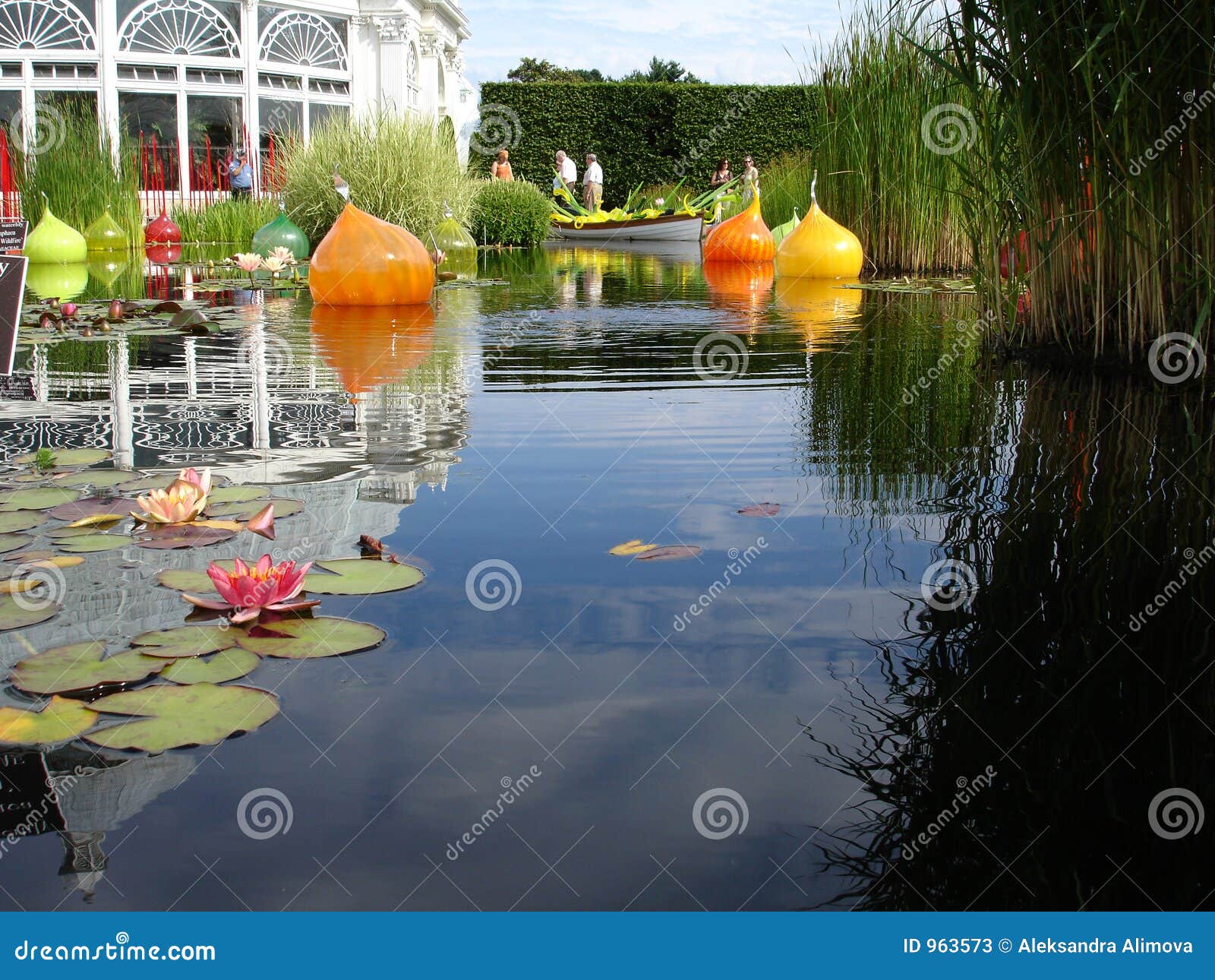 Waterlily Pond In Bronx Botanical Garden Stock Image Image Of