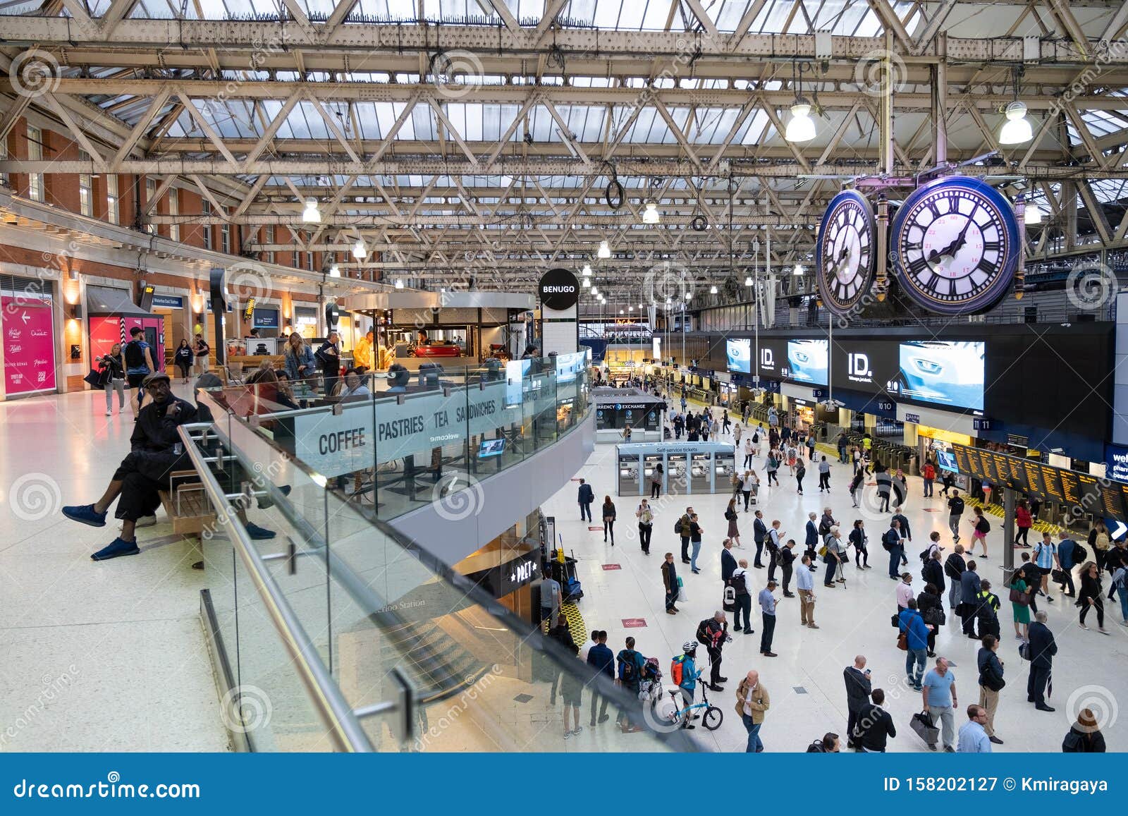 Waterloo Train Station in London Editorial Photography - Image of