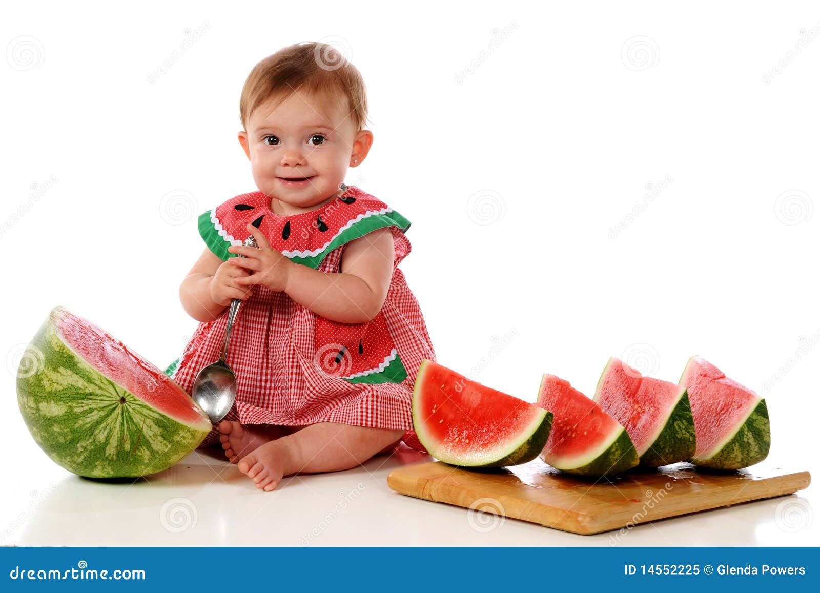Watermelon Baby stock image. Image of smile, juicy, small 14552225