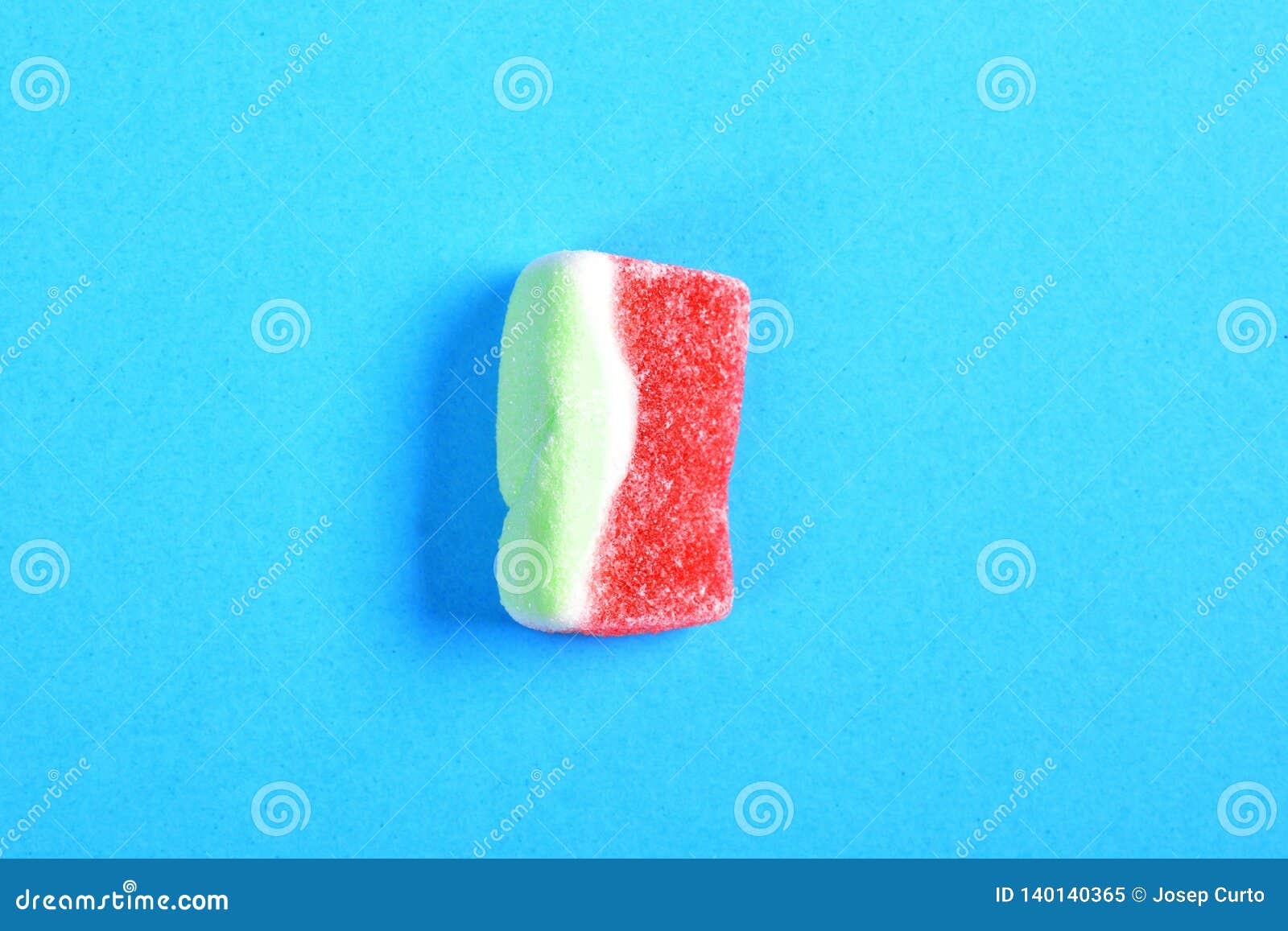 Watermelon Candy on Blue Background Stock Image Image of fruity
