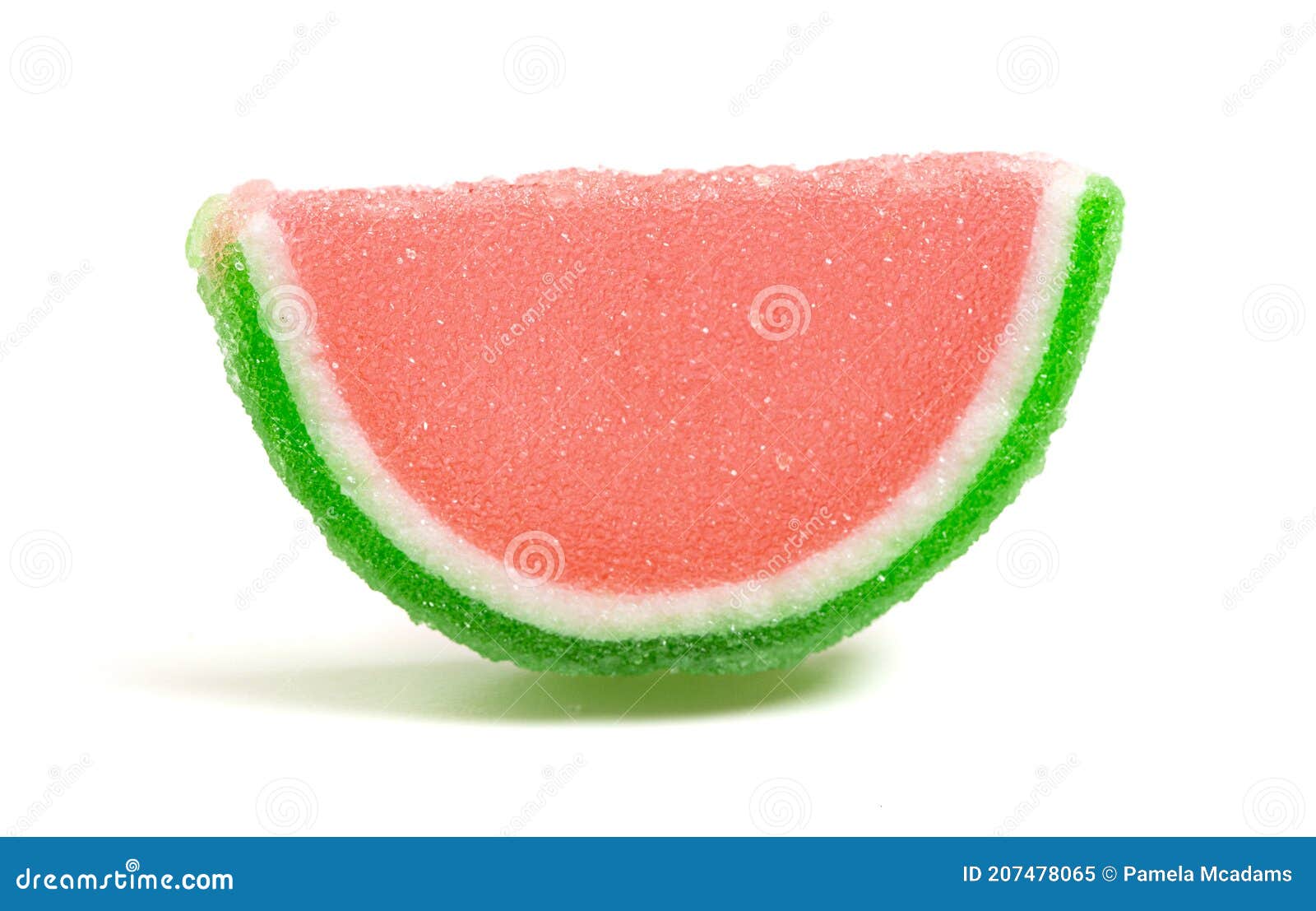 Watermelon Candy Fruit Slice on a White Background Stock Image Image