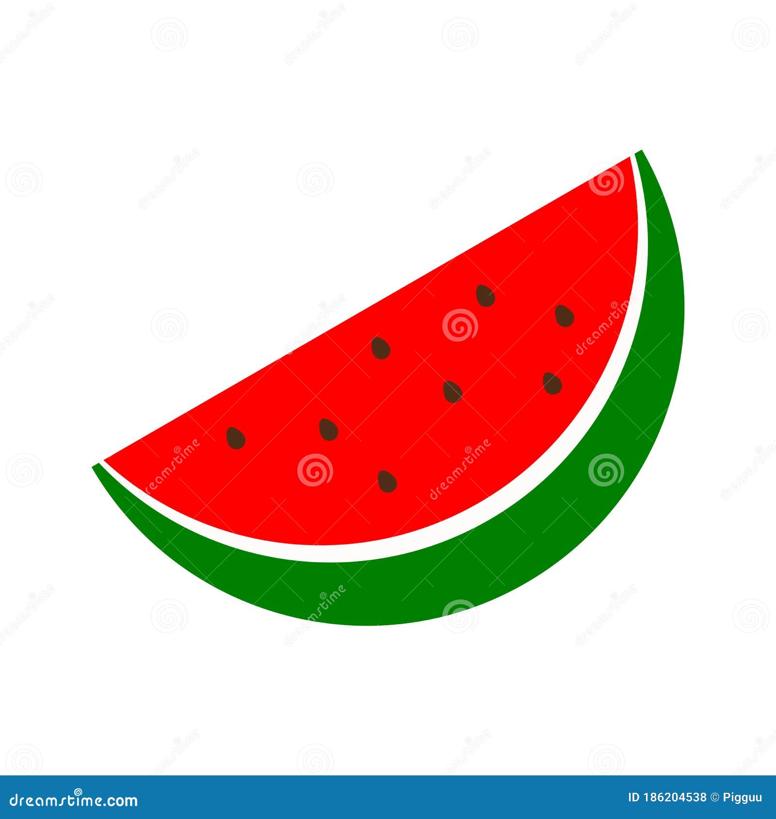Watermelon Cartoon Icon Isolated on White Background Stock Vector -  Illustration of seed, food: 186204538