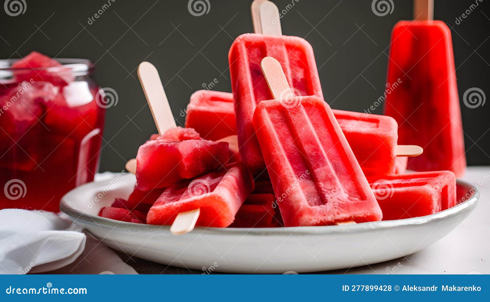 Watermelon Flavored Ice Cream. Stock Photo Image of breakfast, intelligence 277899428