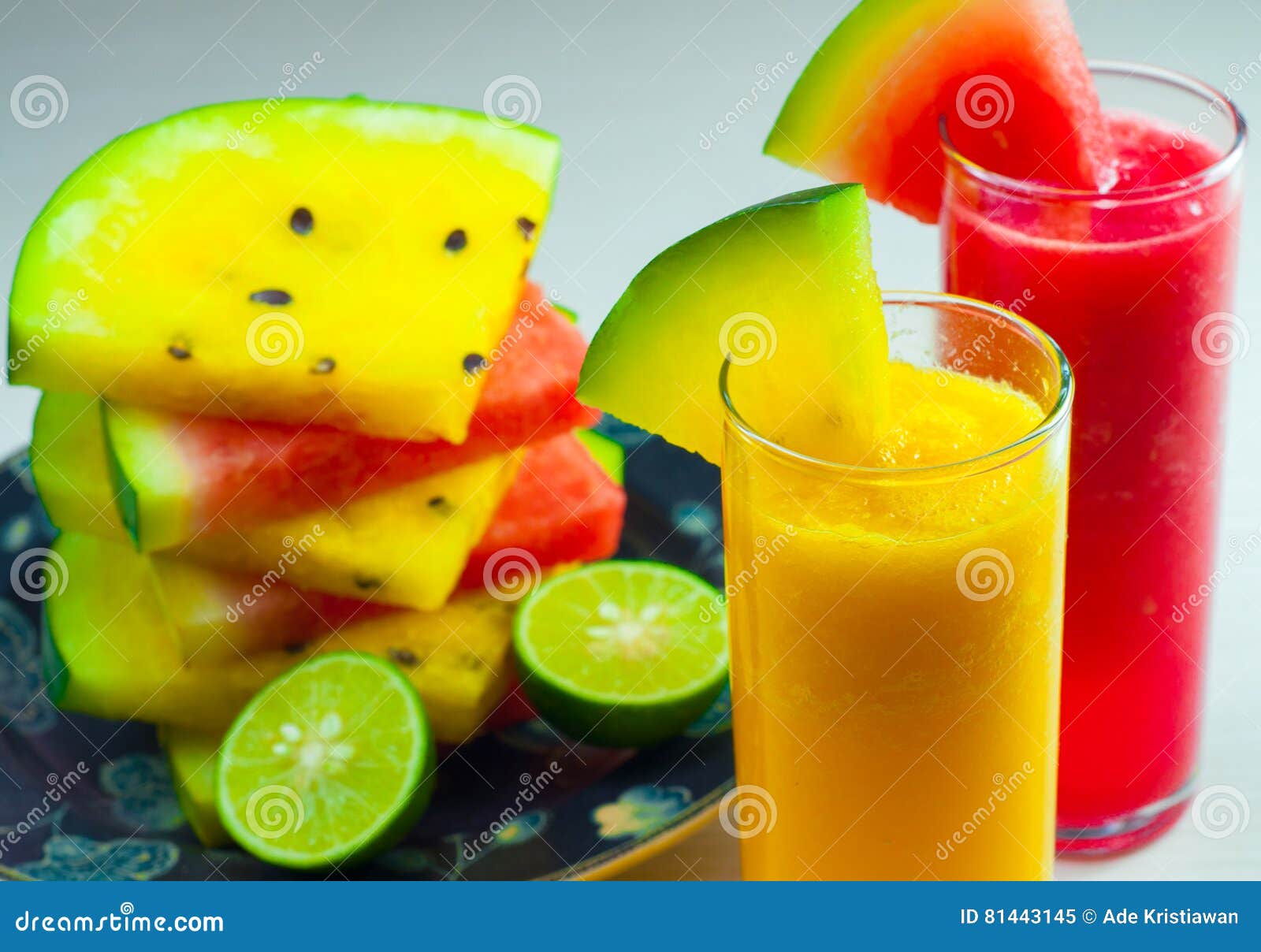Watermelon Fruit Juice and Fresh Watermelon Fruit Stock Image Image
