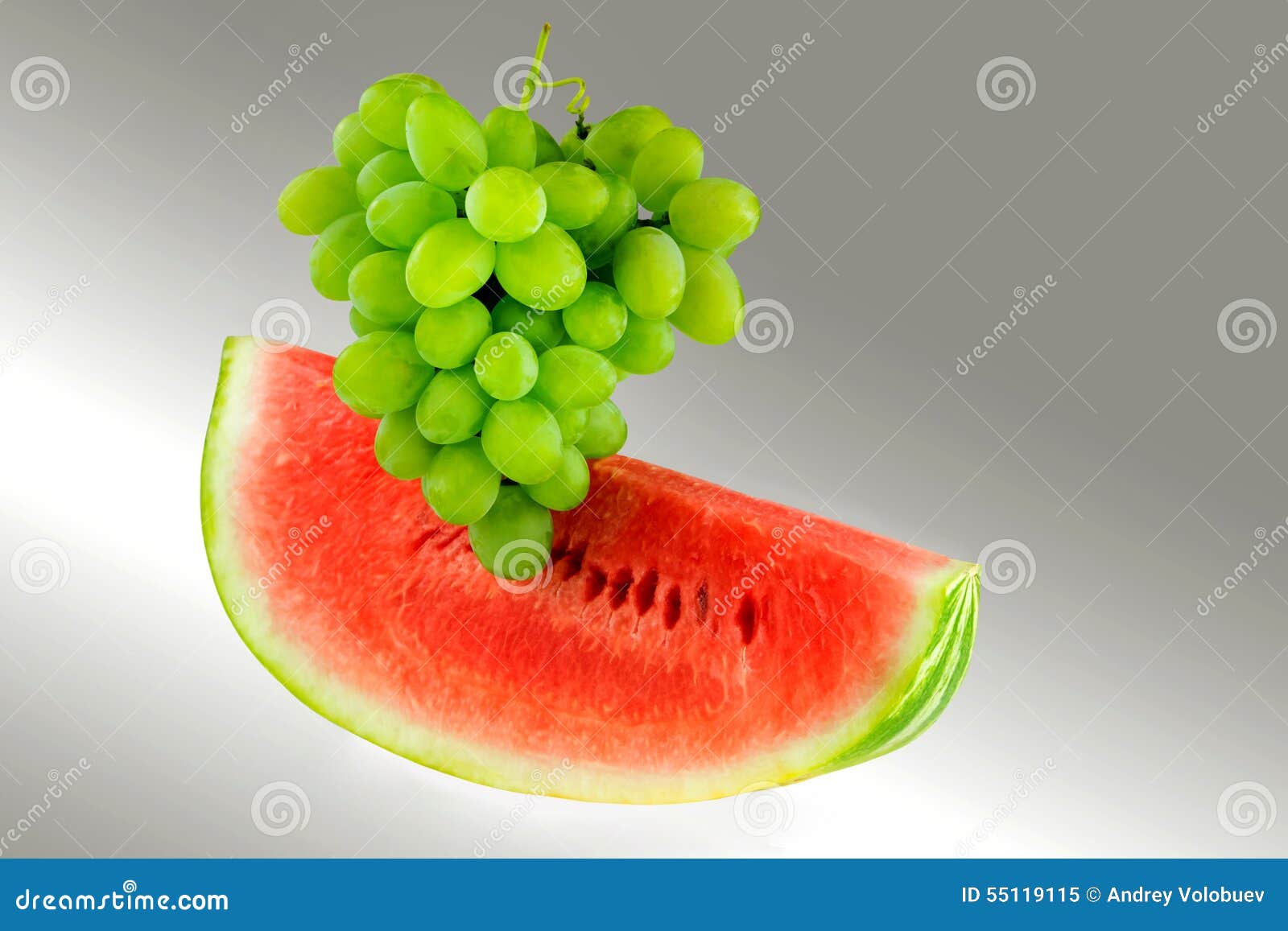 Watermelon and grapes stock image. Image of fruit, isolated 55119115