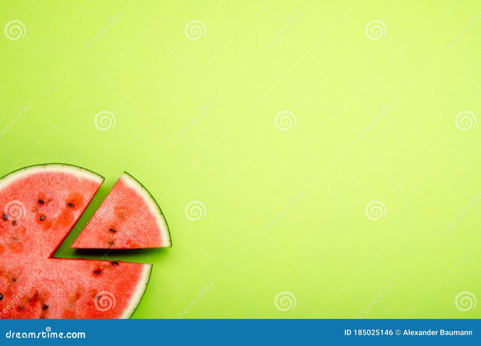 Watermelon on Green Background Stock Photo Image of freshness