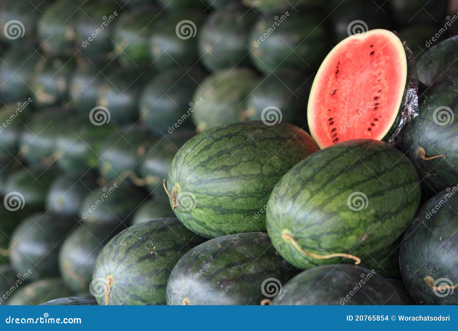 Watermelon group in market stock photo. Image of people 20765854