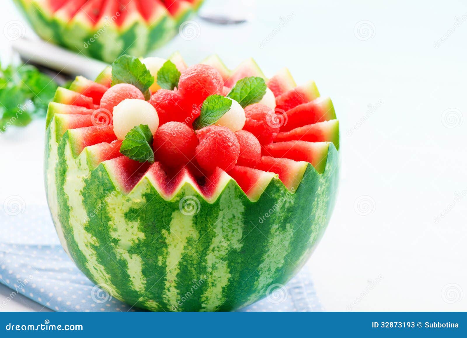 Watermelon and Melon Balls stock image. Image of fruit 32873193