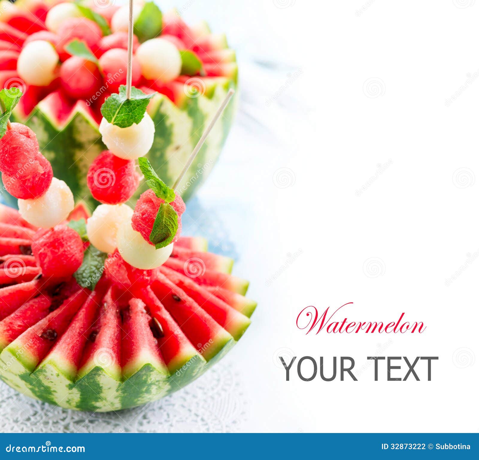Watermelon and Melon Balls stock photo. Image of melons 32873222