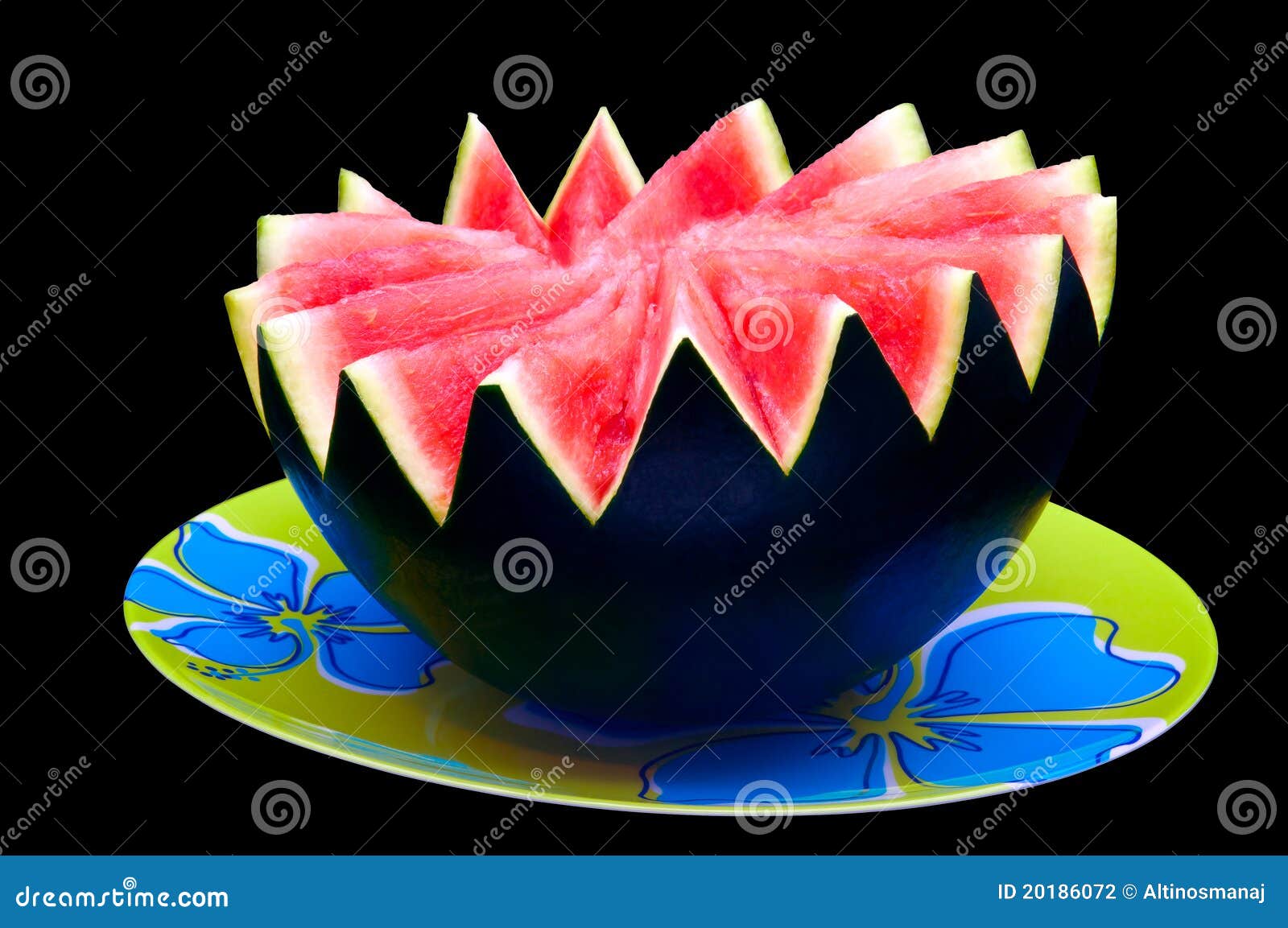 Watermelon on the plate 02 stock photo. Image of slice 20186072