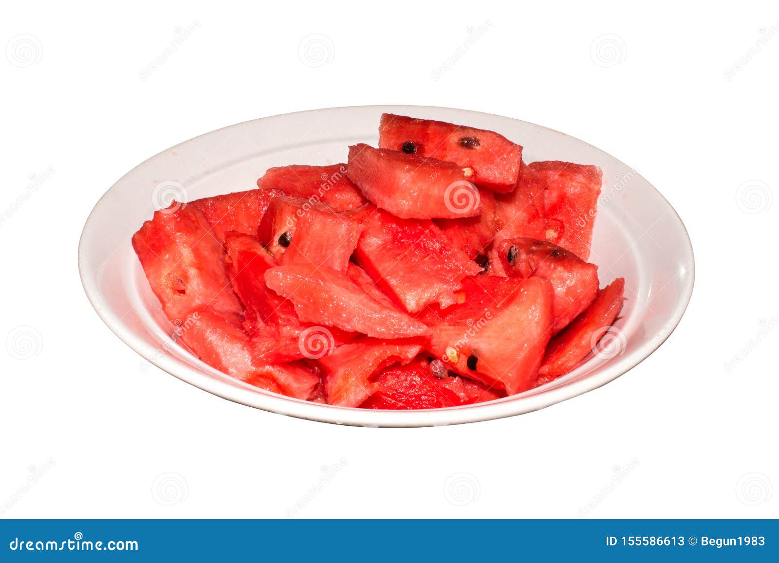 Watermelon on a plate stock image. Image of juicy, closeup 155586613