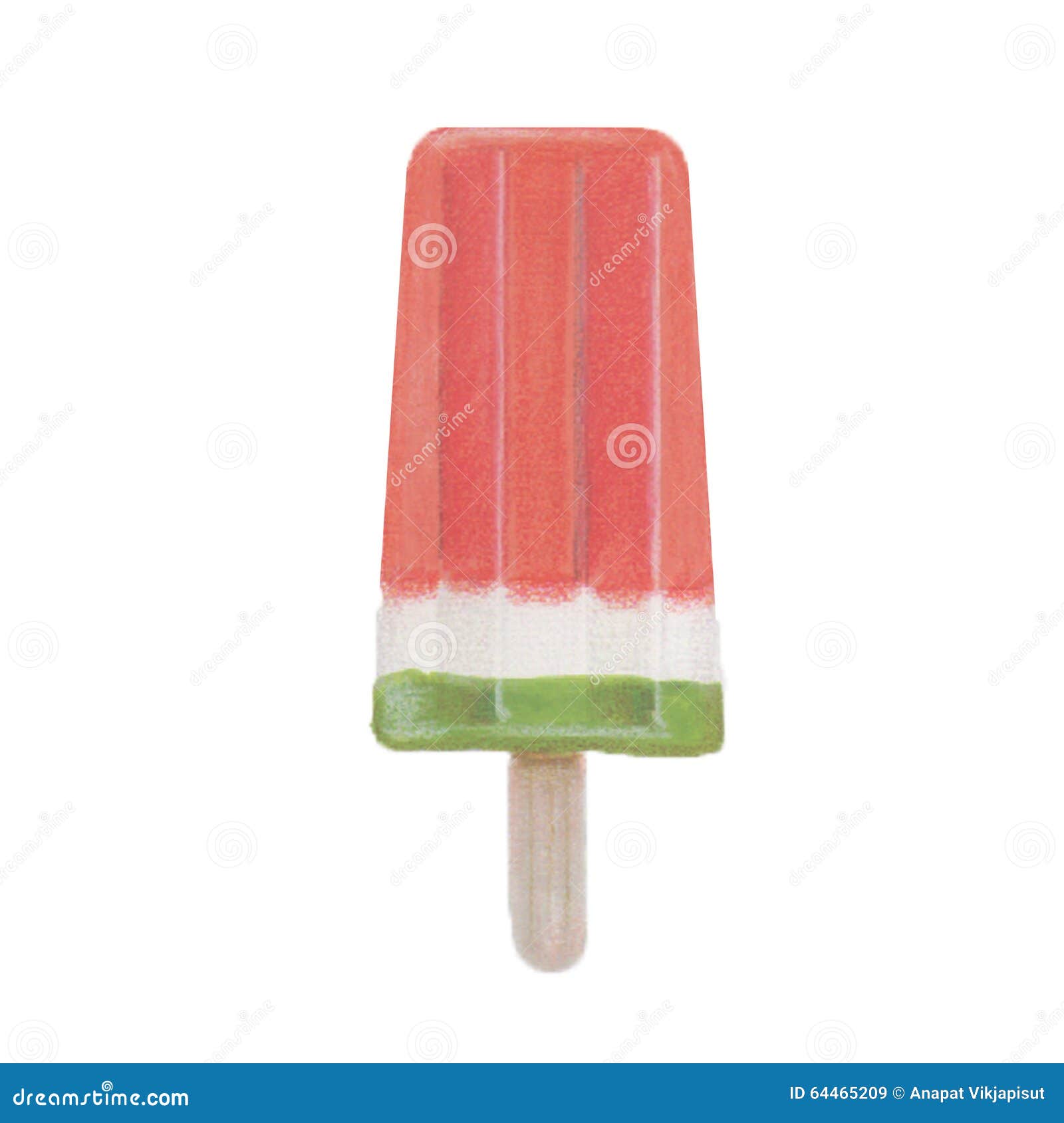 Watermelon Popsicle Illustration Stock Illustration - Illustration of ...