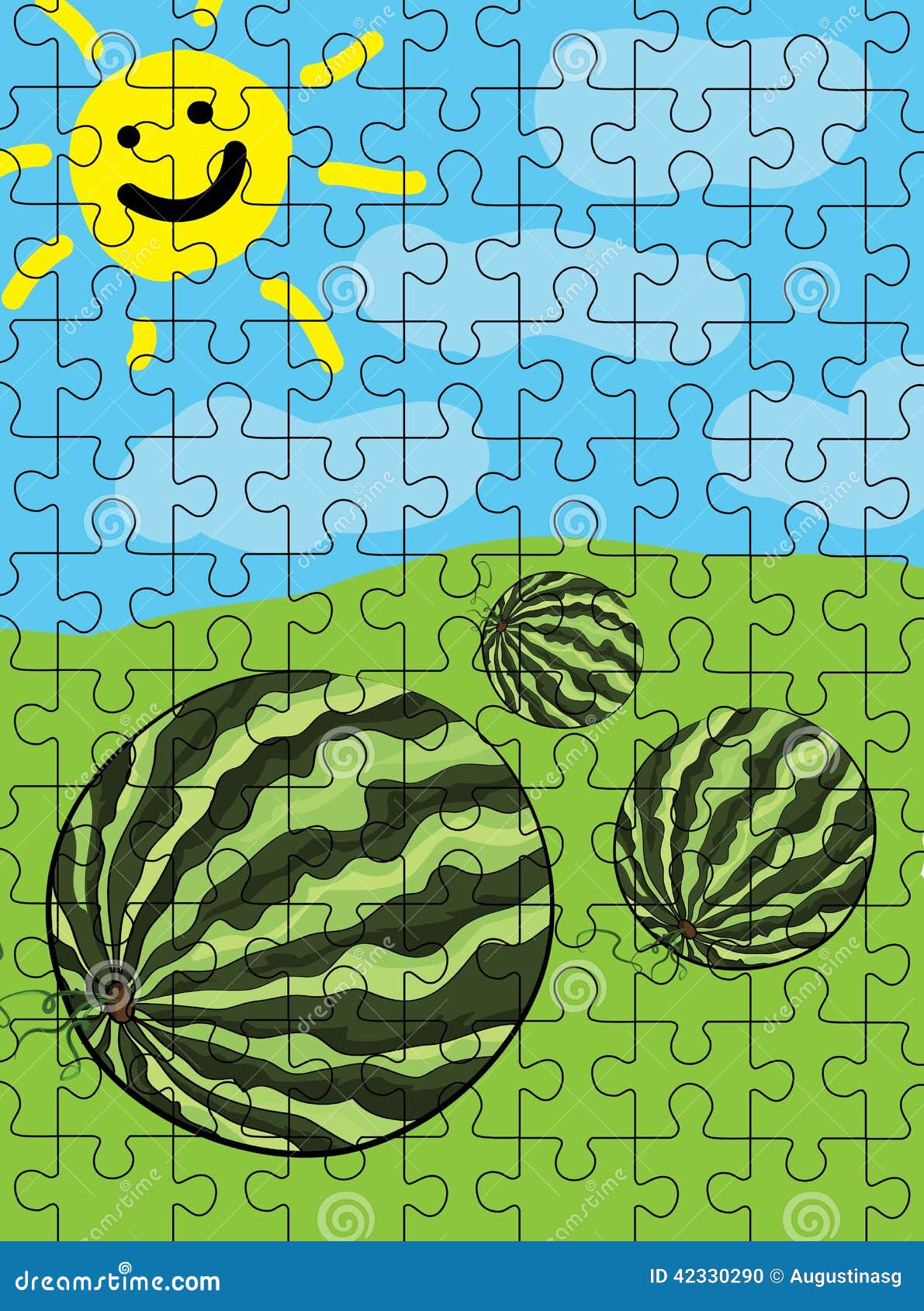 Watermelon puzzle pattern stock illustration. Illustration of grapes