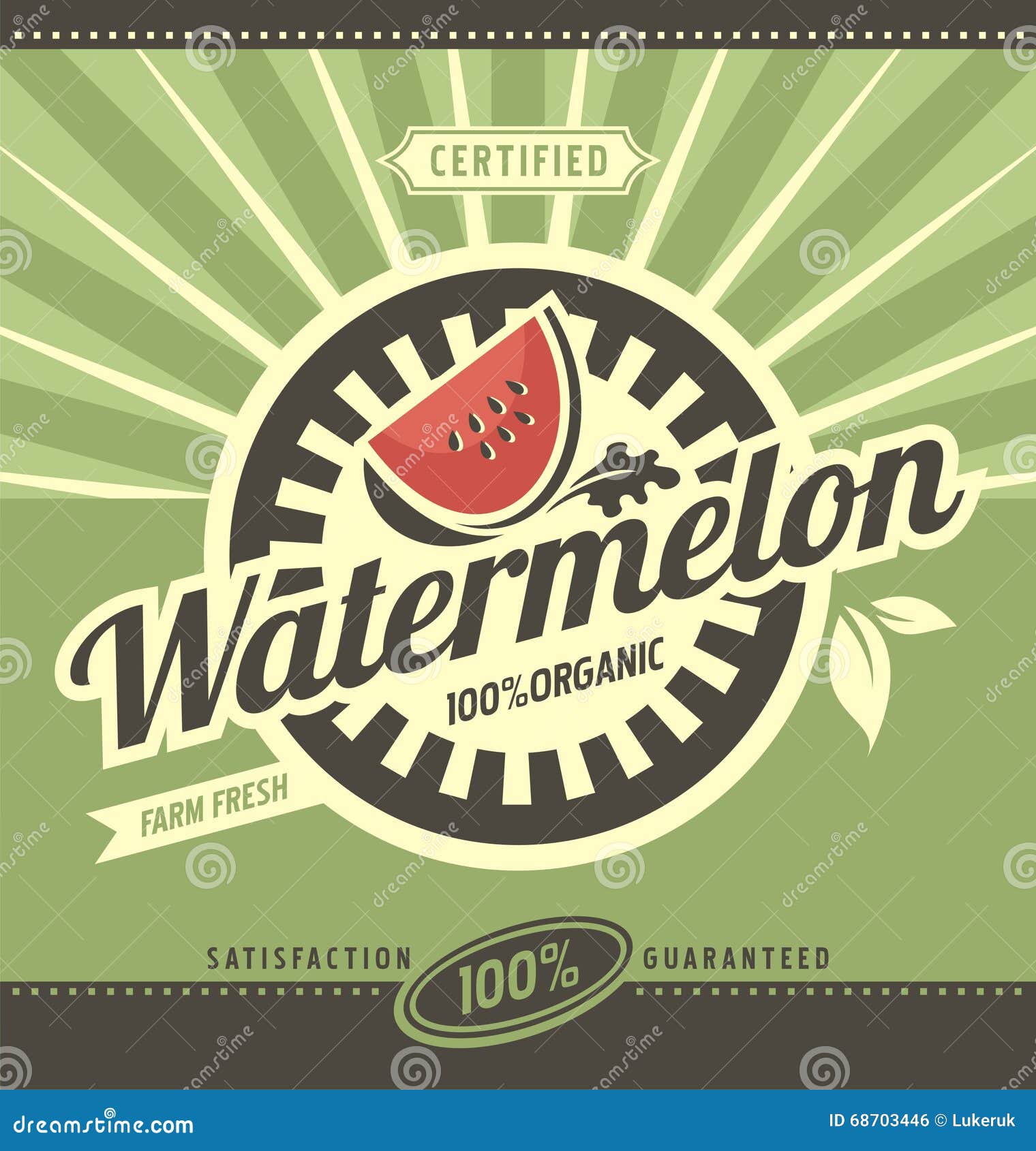 watermelon retro ad concept