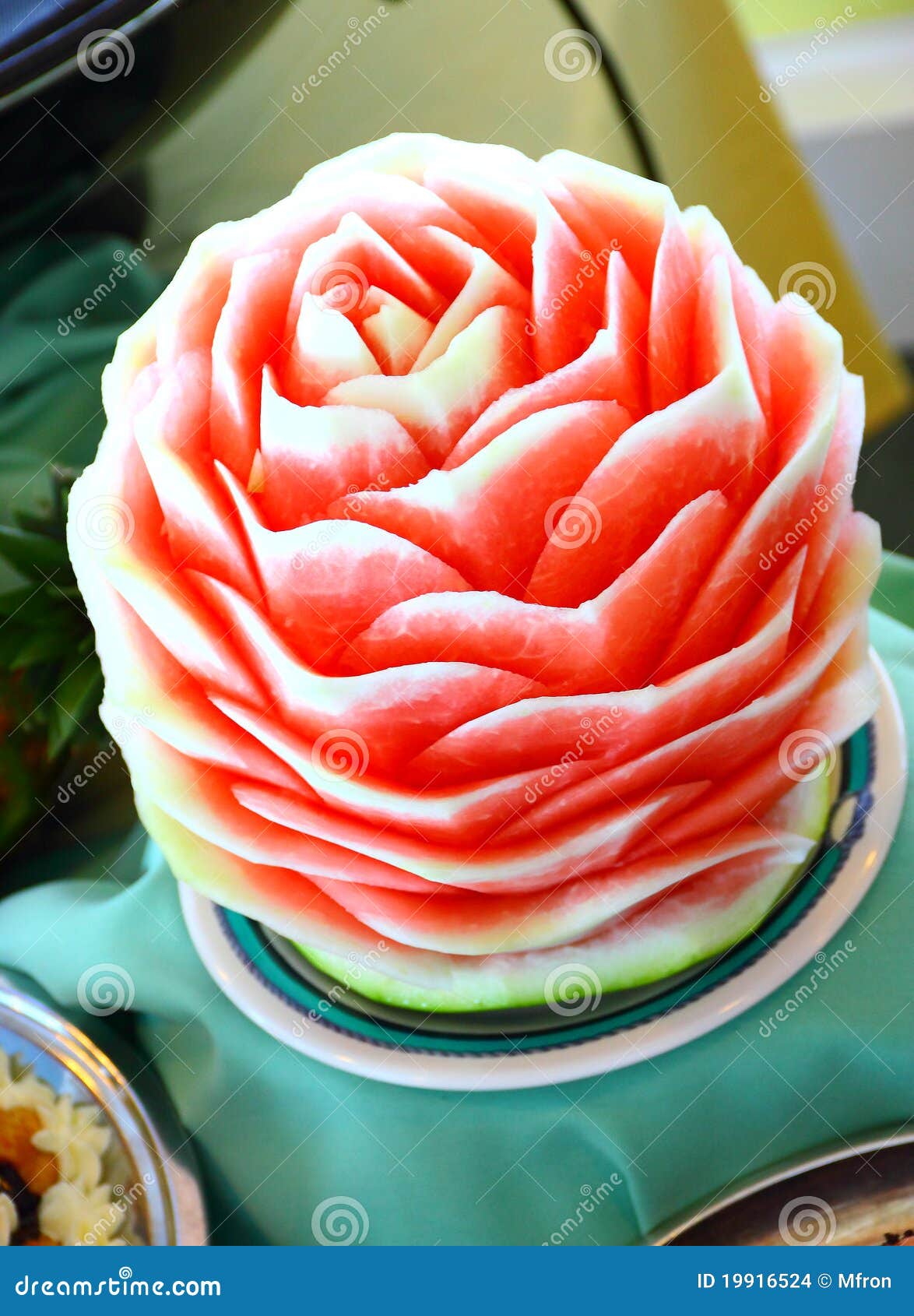 Watermelon rose stock photo. Image of gourmet, green 19916524