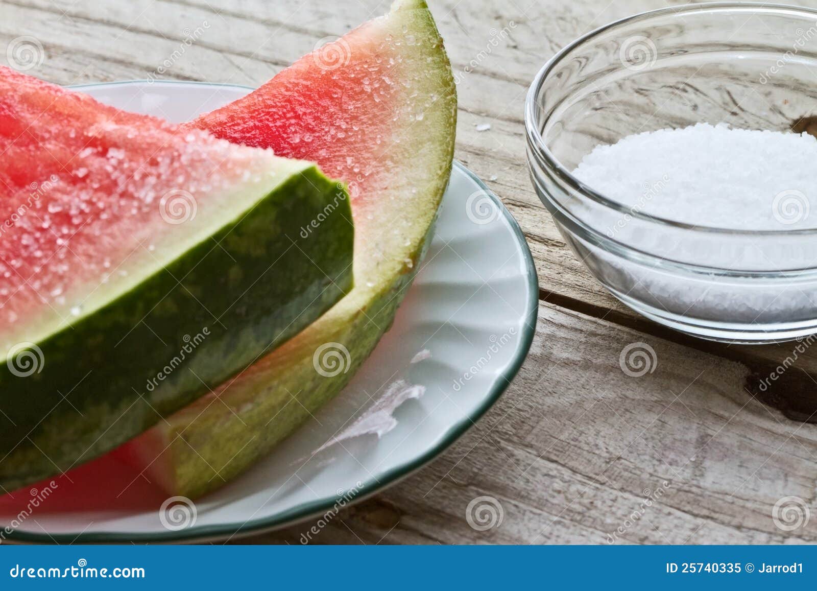 Watermelon with salt stock image. Image of tasty, watermelon 25740335