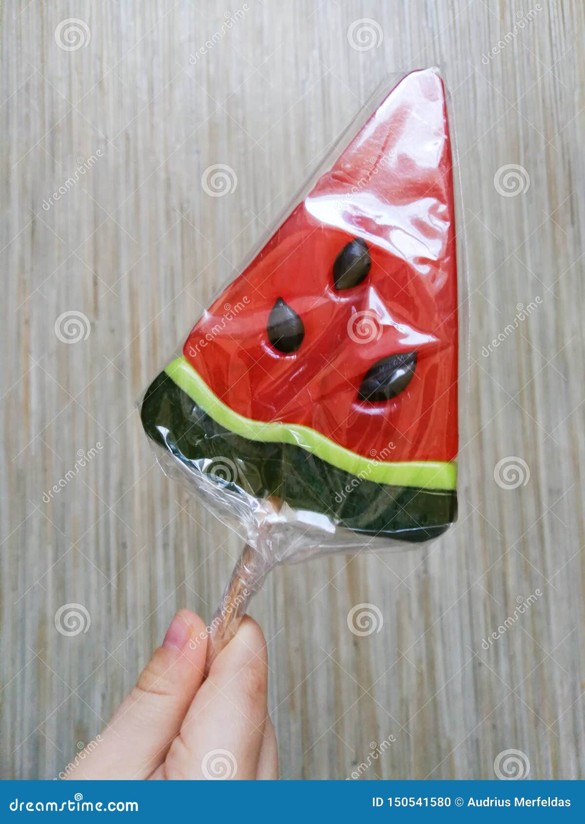 Watermelon Shape Lollipop Handmade from Caramel Stock Photo Image of