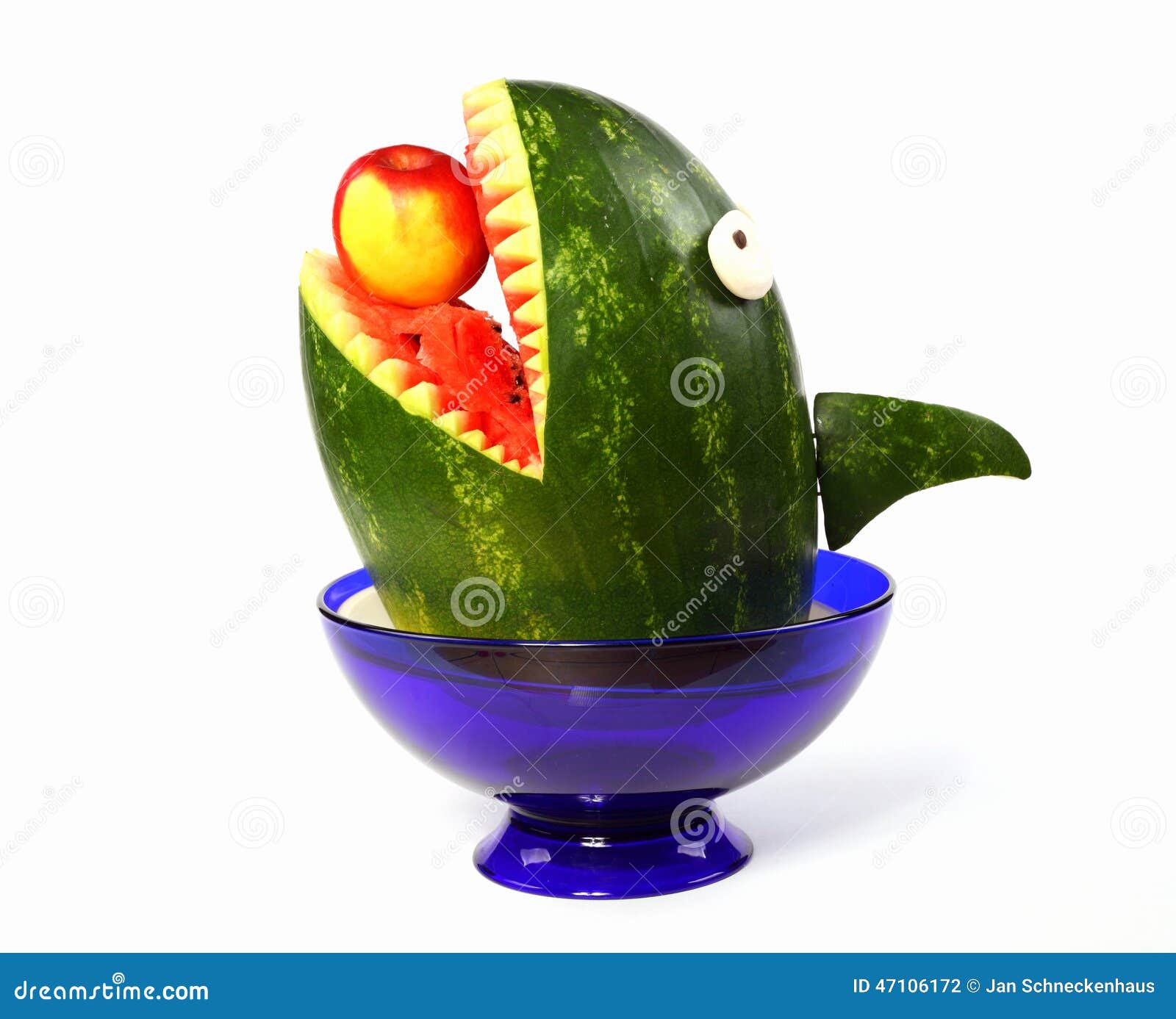 Watermelon shark stock photo. Image of child, comic, party 47106172